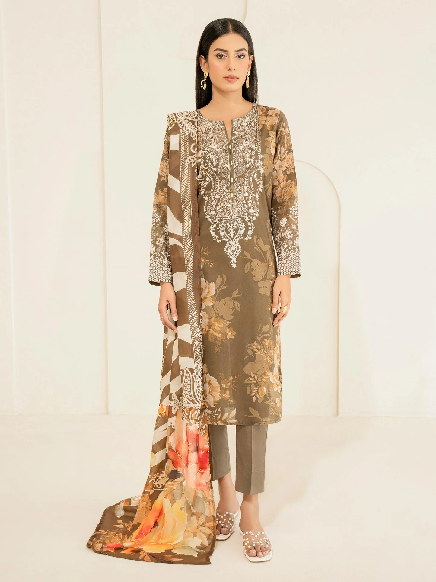 3 Piece Lawn Suit-Printed (Unstitched)