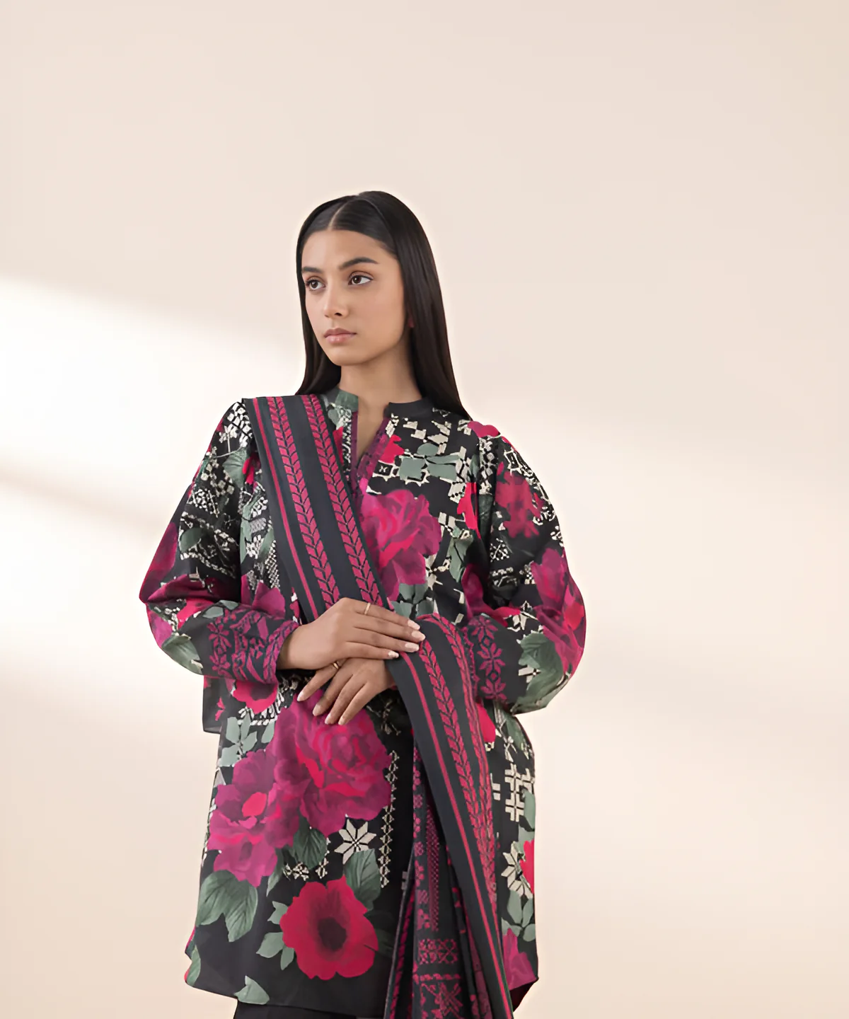 3 Piece - Printed Lawn Suit - Image 3