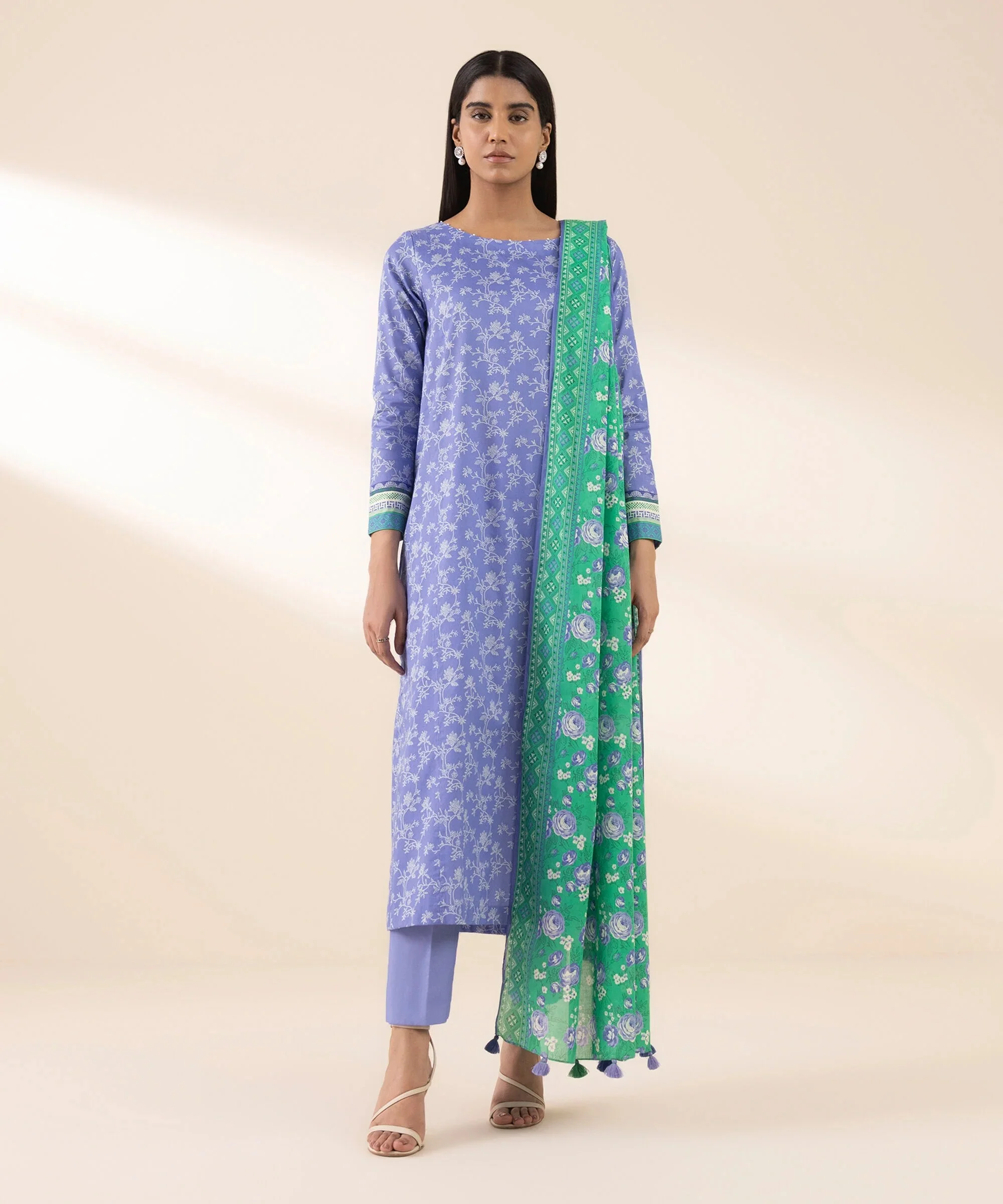 3 PIECE - PRINTED LAWN SUIT