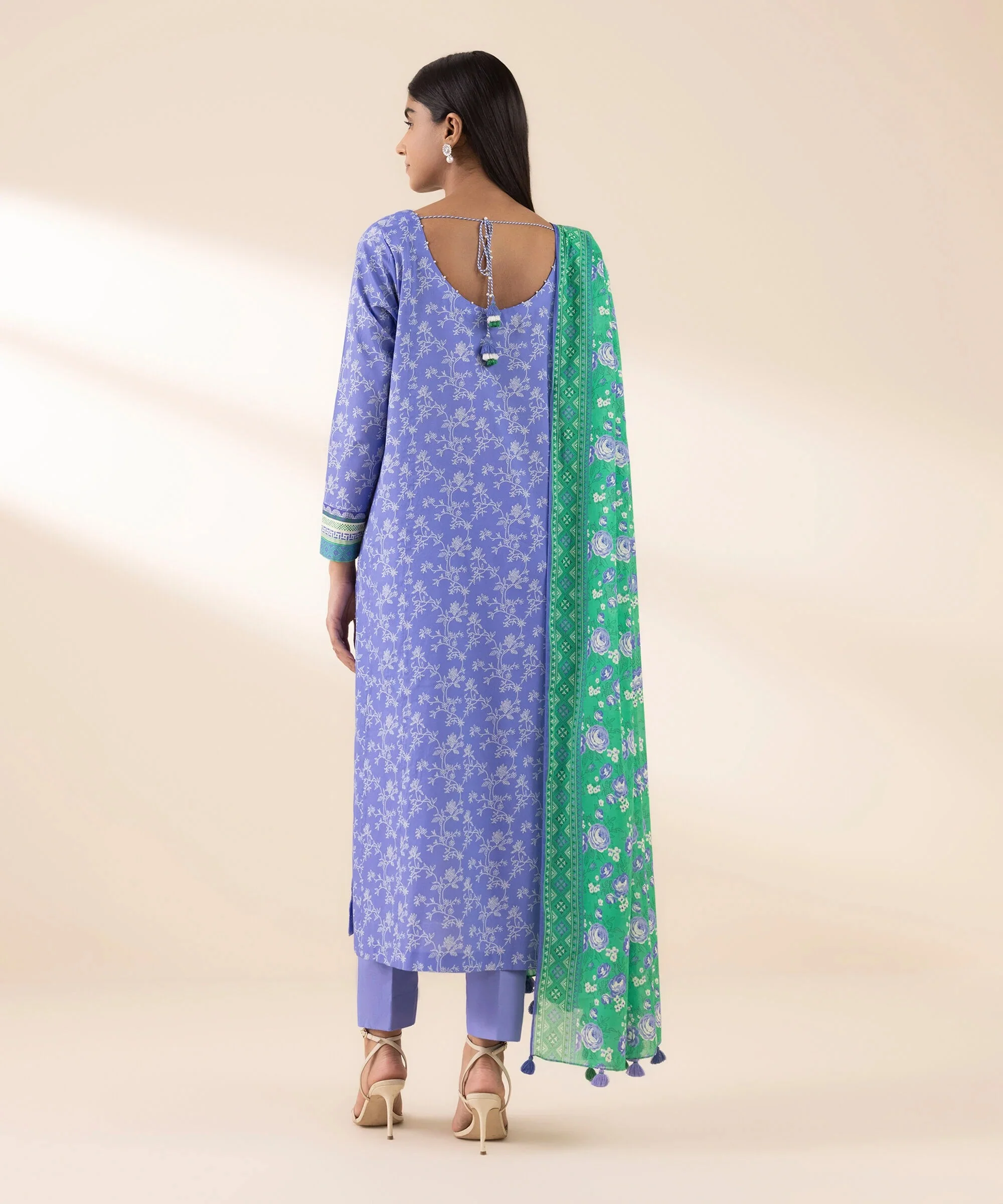 3 PIECE - PRINTED LAWN SUIT - Image 2
