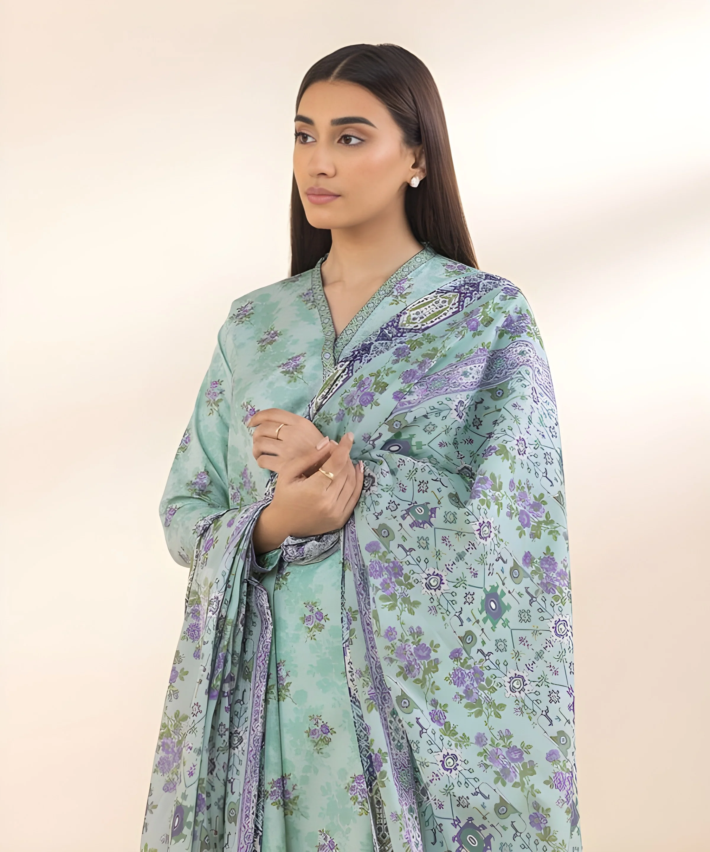3 PIECE-PRINTED LAWN SUIT - Image 2