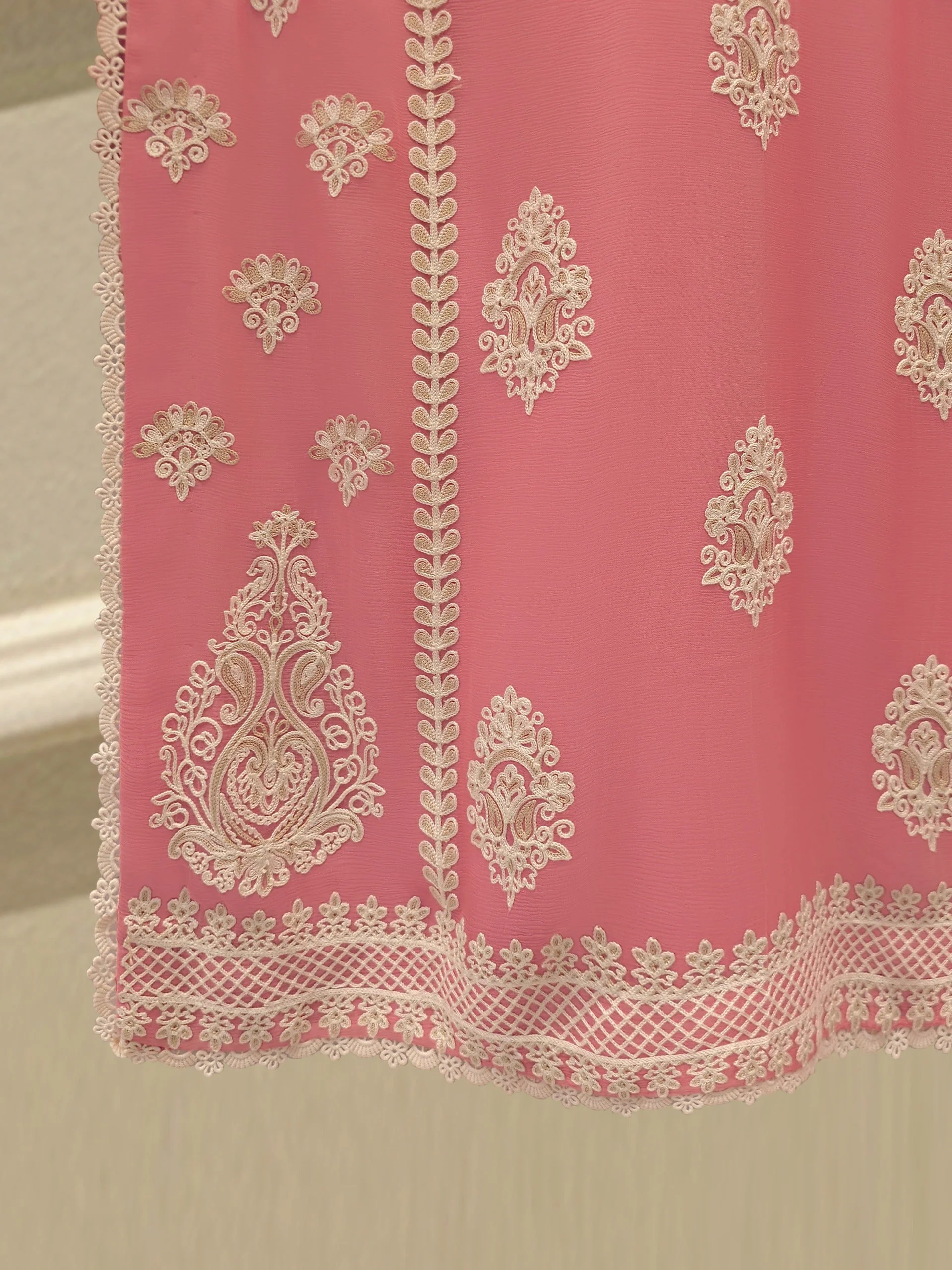 3 Piece - Pure Chiffon Embroidered Suit - Image 8