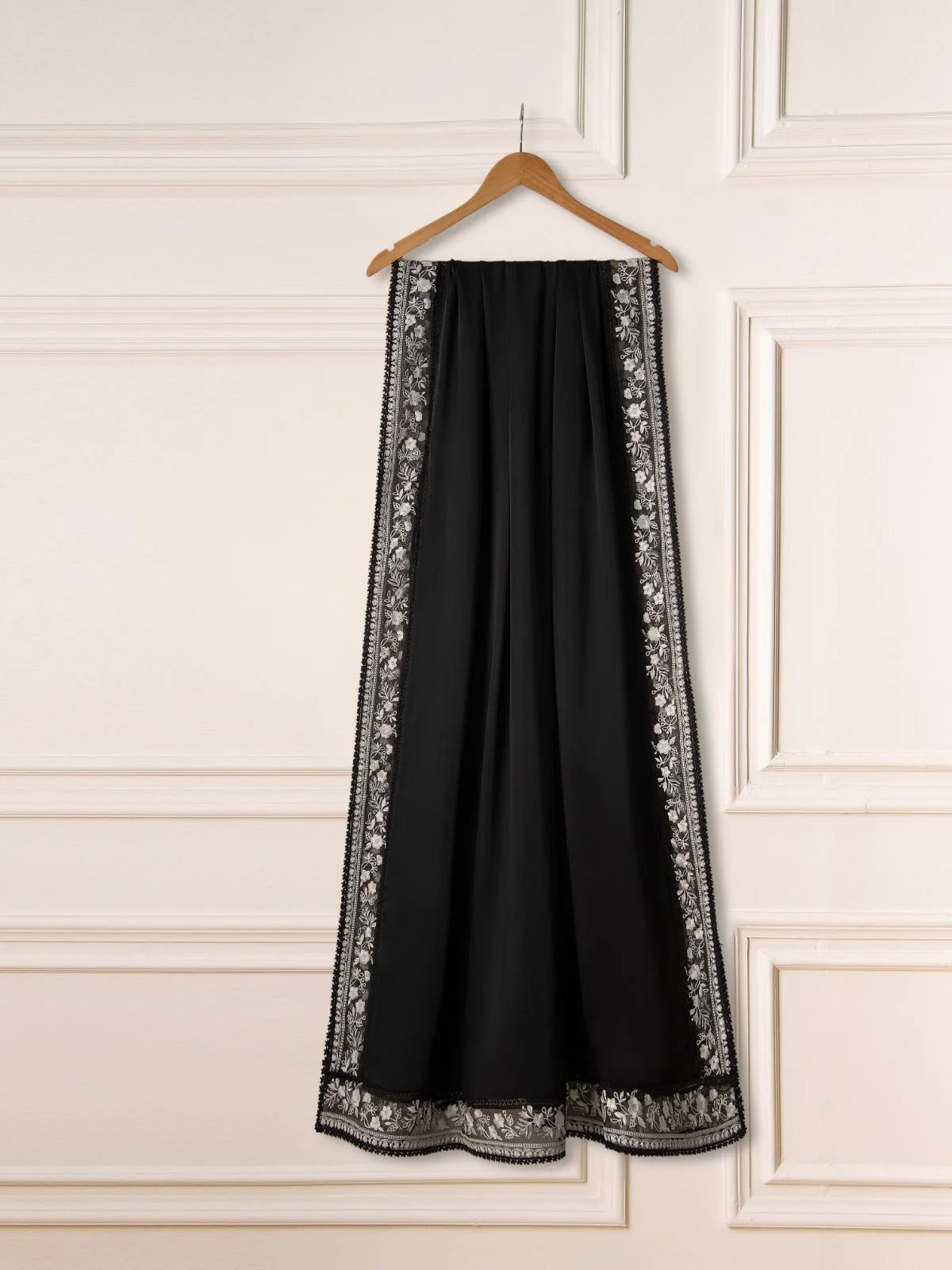 3 Piece- Pure Cotton Net Embroidered Suit - Image 4