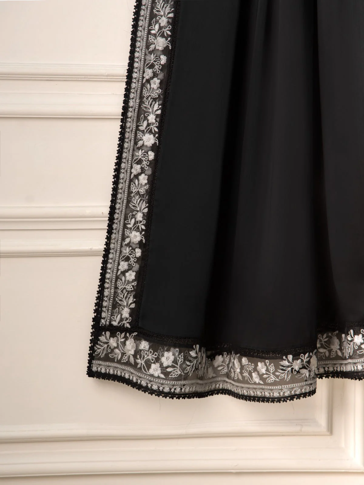 3 Piece- Pure Cotton Net Embroidered Suit - Image 7
