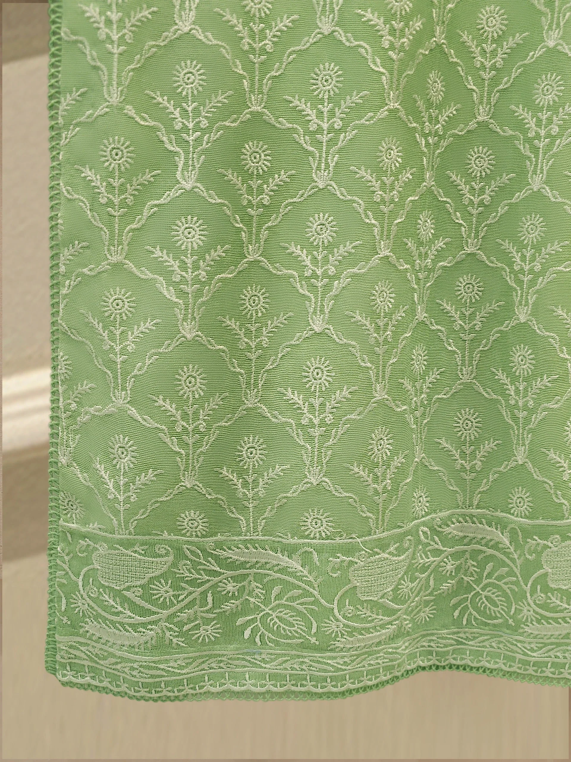 3 Piece - Pure Embroidered Cotton Net Suit - Image 5