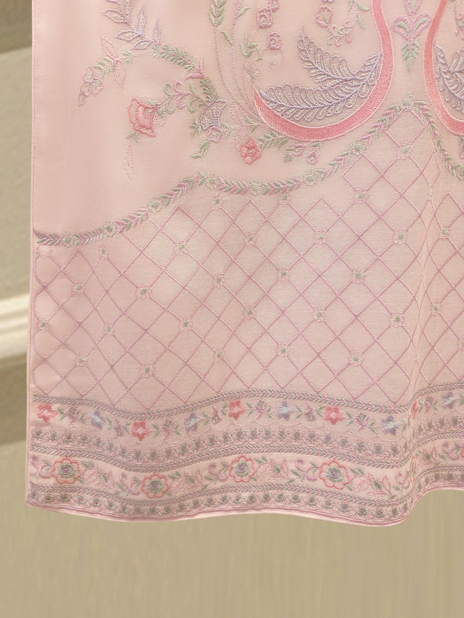 3 Piece - Pure Embroidered Cotton Net Suit - Image 8