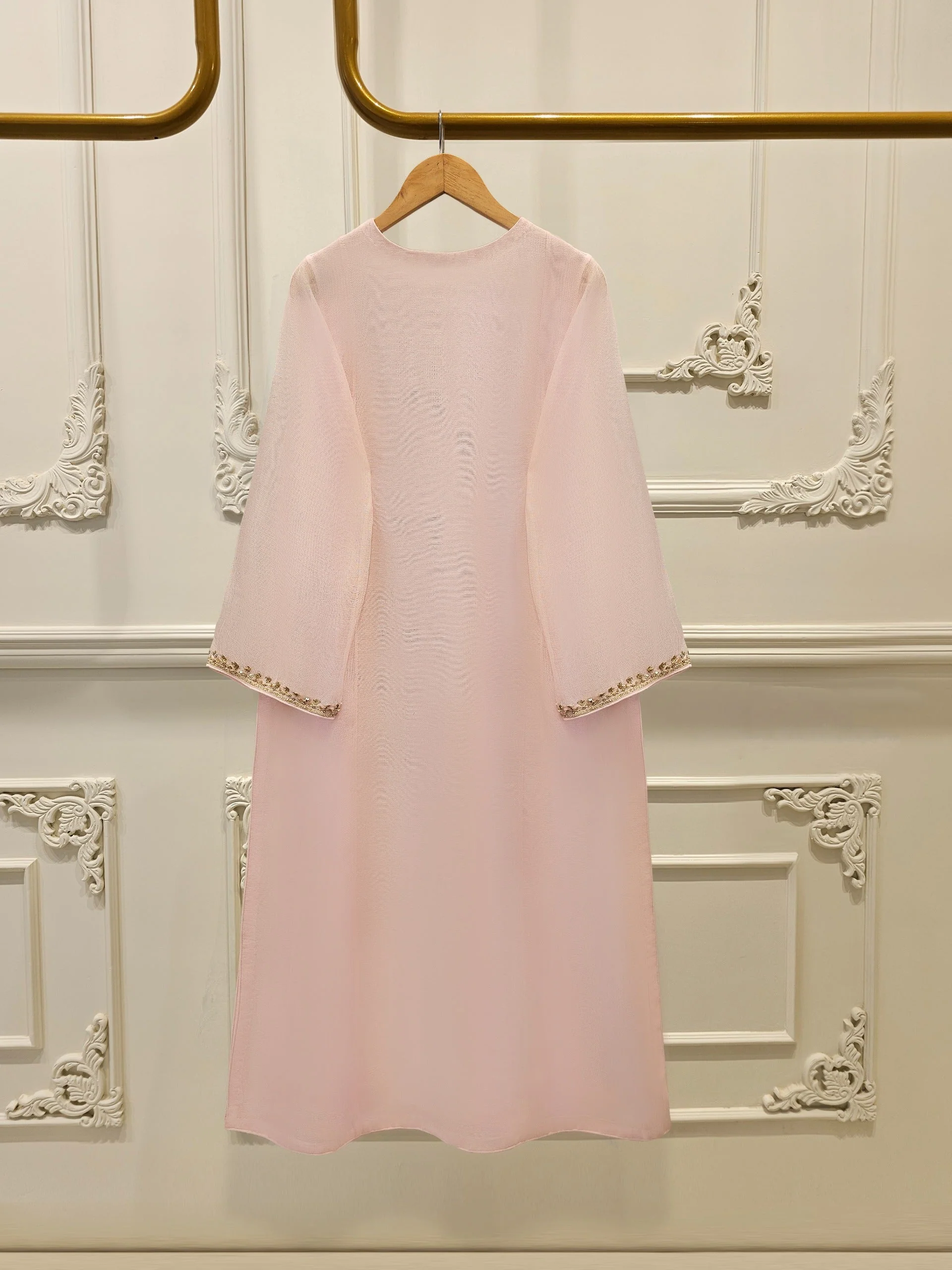 3 Piece - Pure Embroidered Cotton Net Suit - Image 2