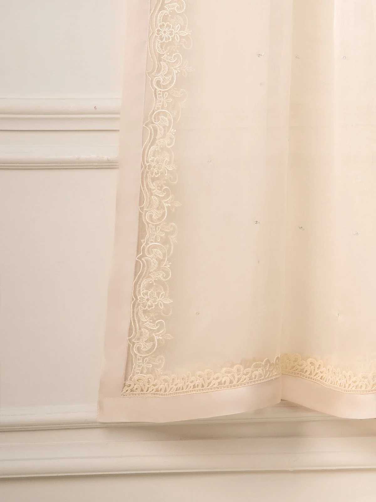 3 Piece- Pure Khaddi Silk Embroidered Suit - Image 11