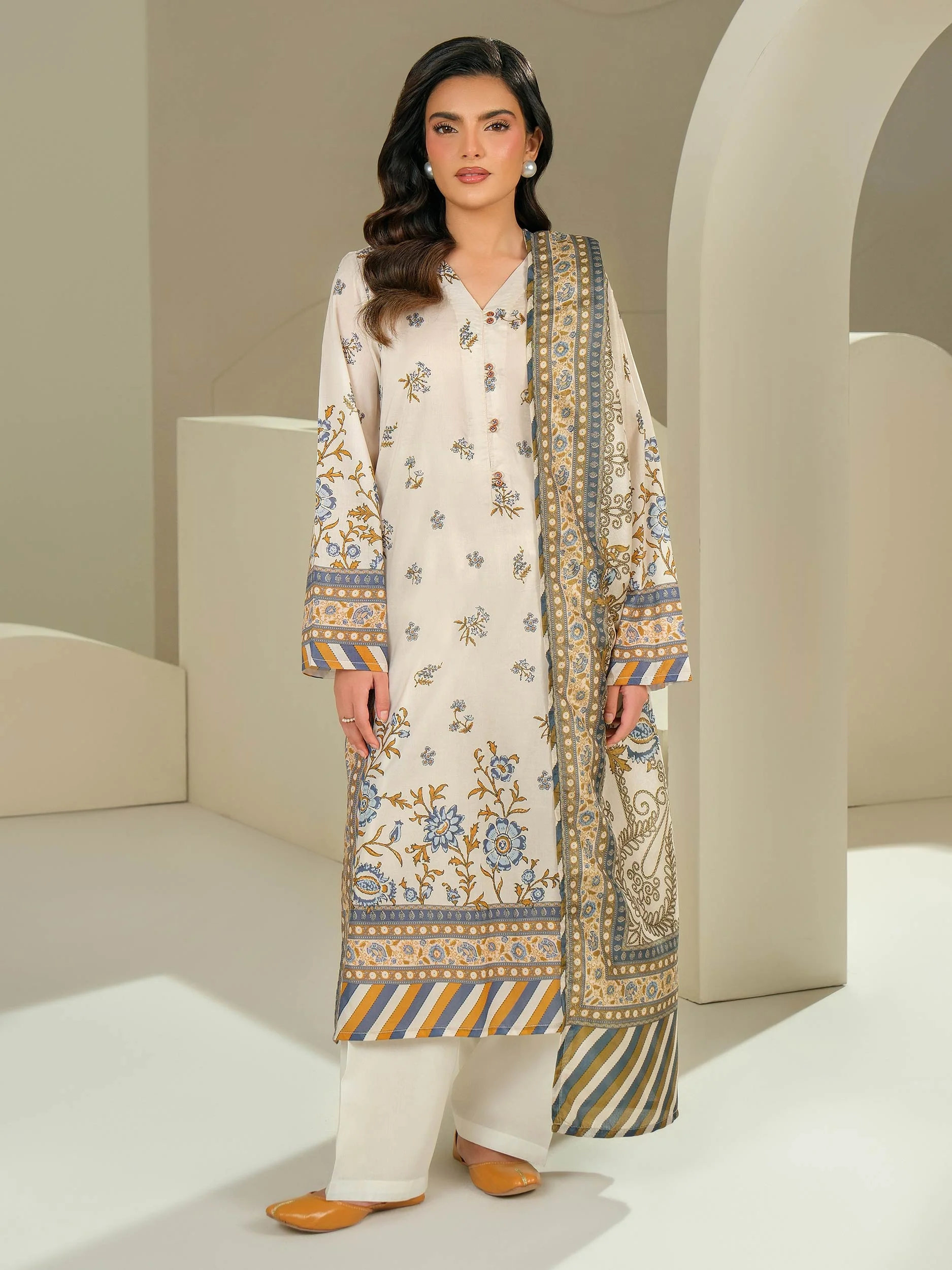 2 Piece Lawn Suit-Printed (Unstitched)