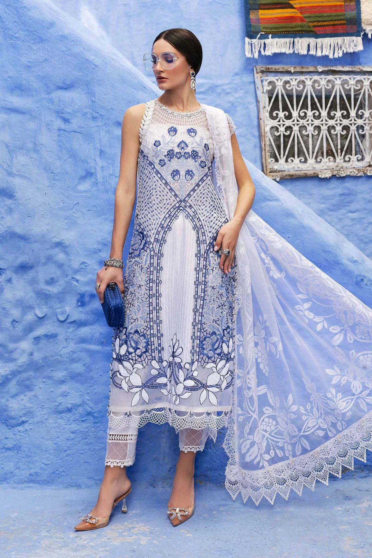 3 Piece Unstitched Embroidered Lawn Suit - Image 5