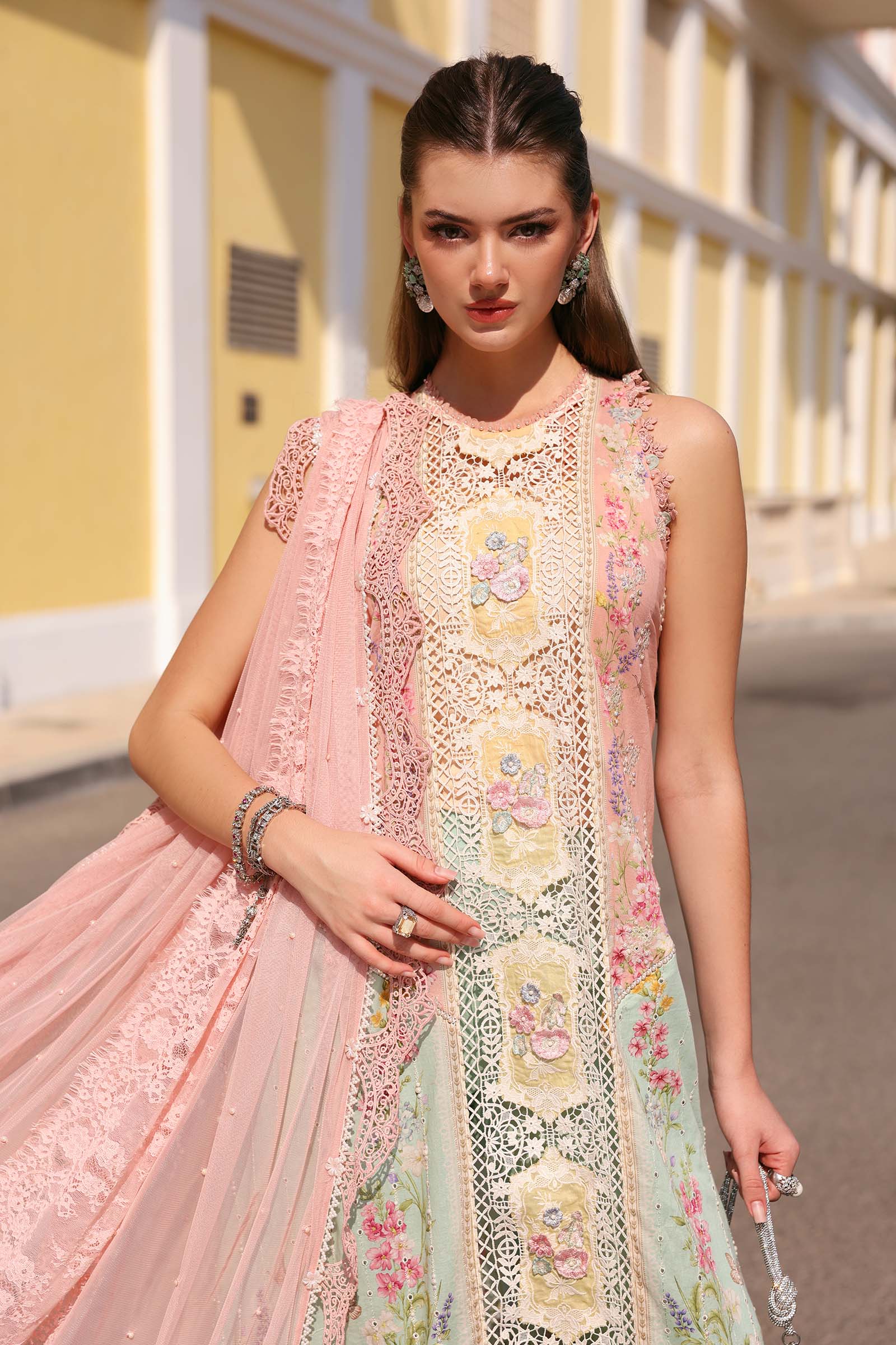 3 Piece Unstitched Embroidered Lawn Suit - Image 3