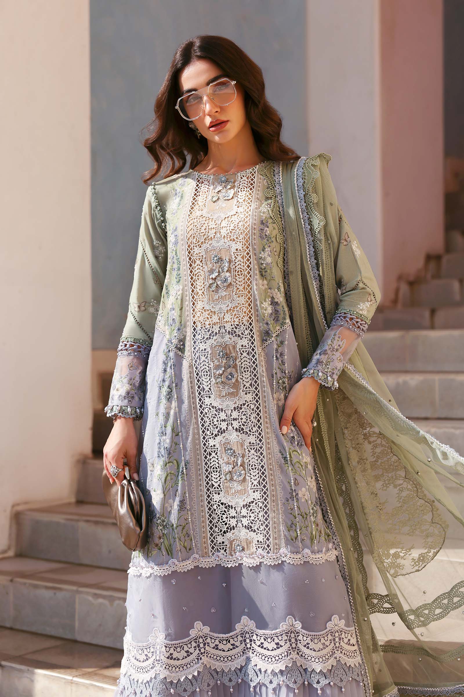 3 Piece Unstitched Embroidered Lawn Suit - Image 3