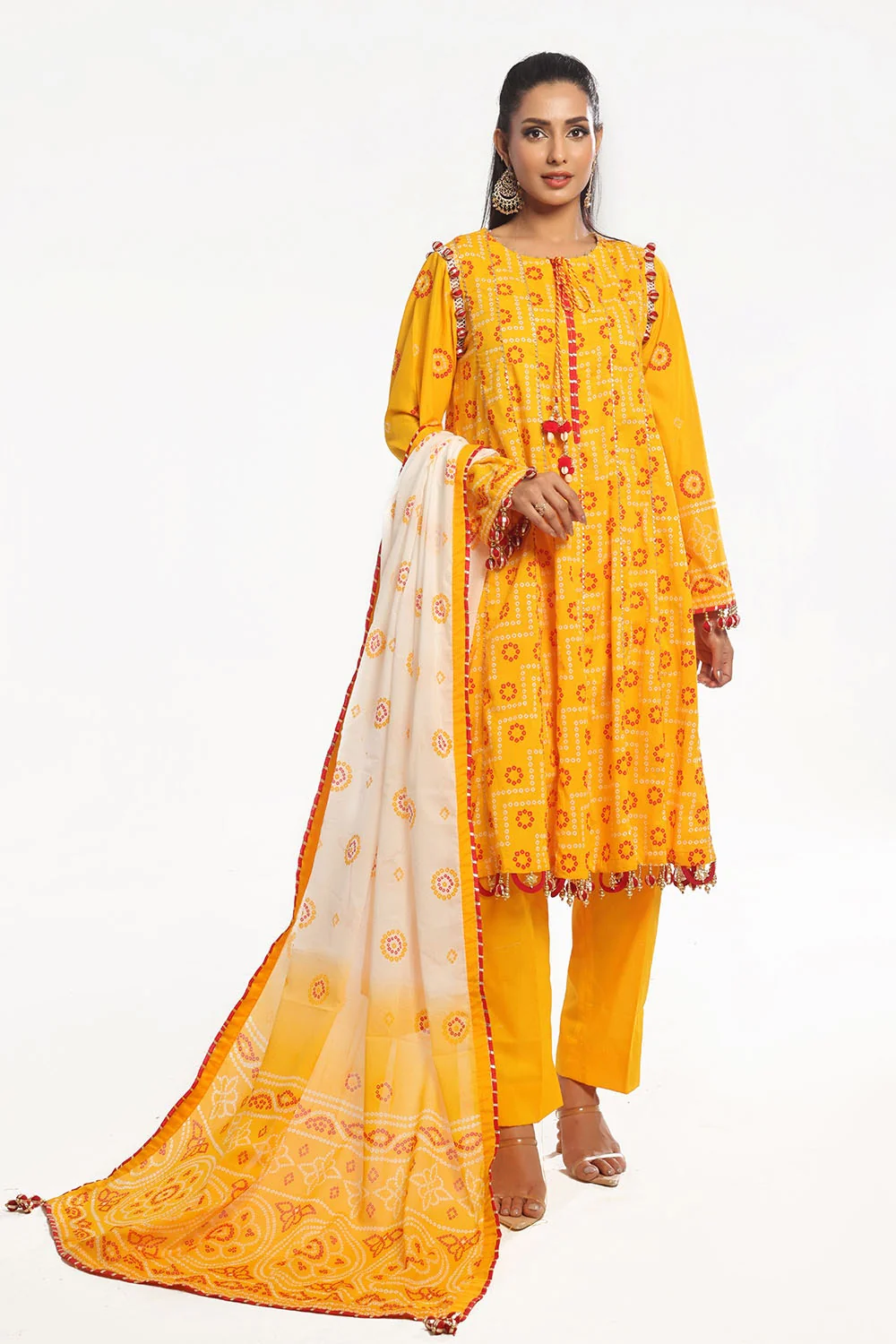 3 Piece Unstitched Printed Lawn Suit - Image 4