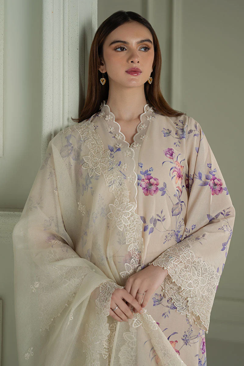 3PC EMBROIDERED LAWN SUIT - Image 5