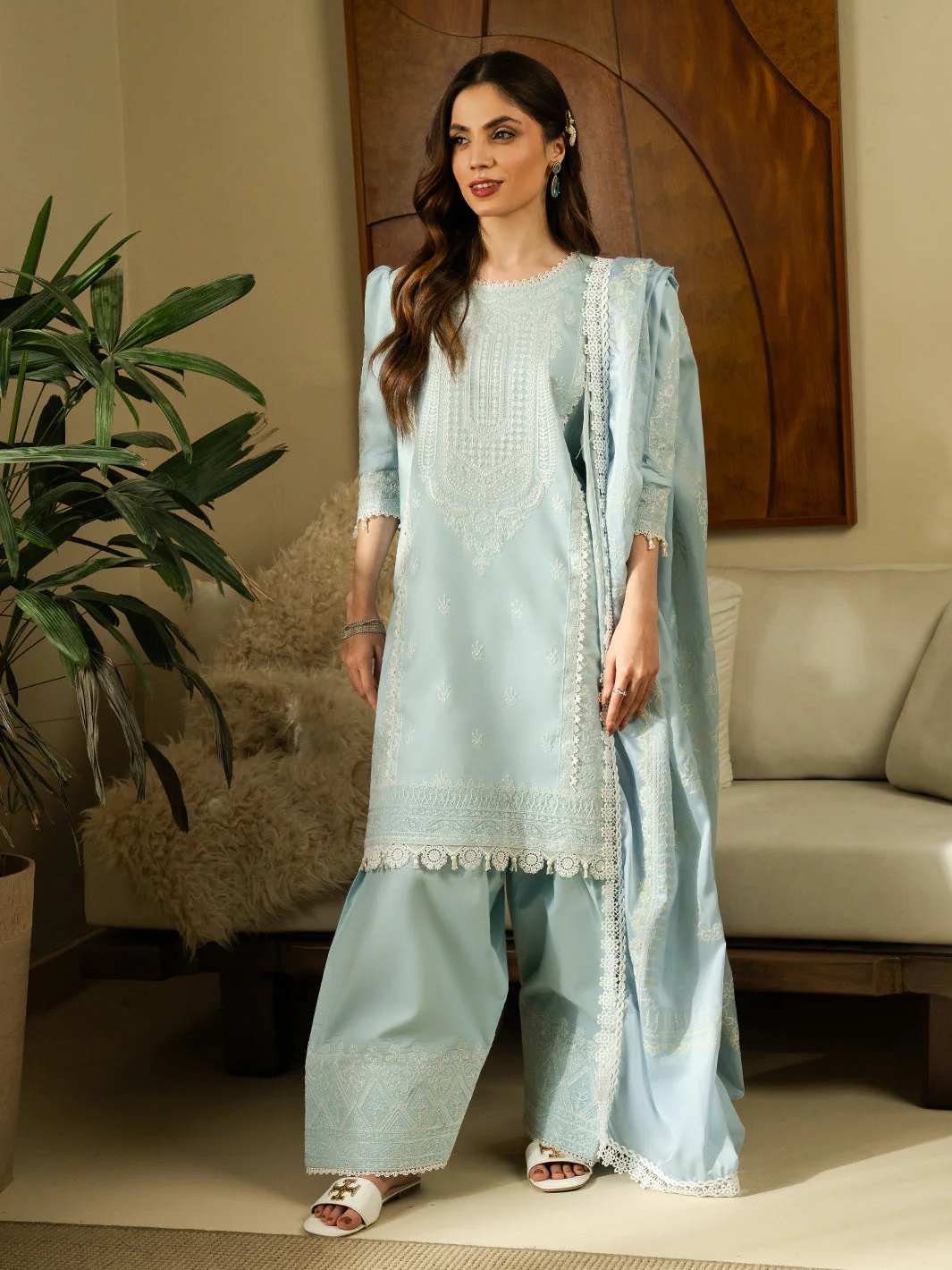 3Pc Unstitched Summer Lawn