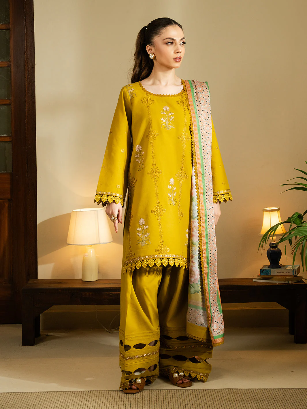 3Pc Unstitched Summer Lawn - Image 4