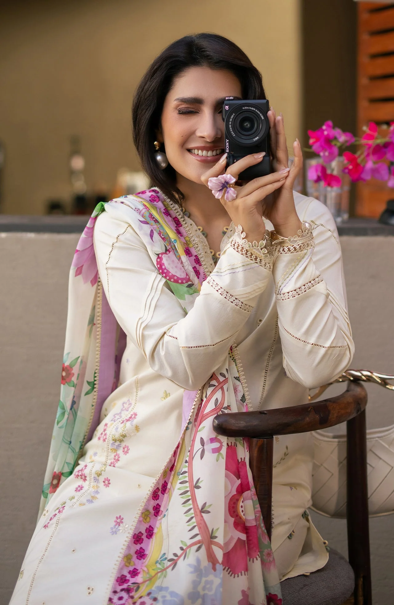 Afsanah Embroidered Lawn - Image 3