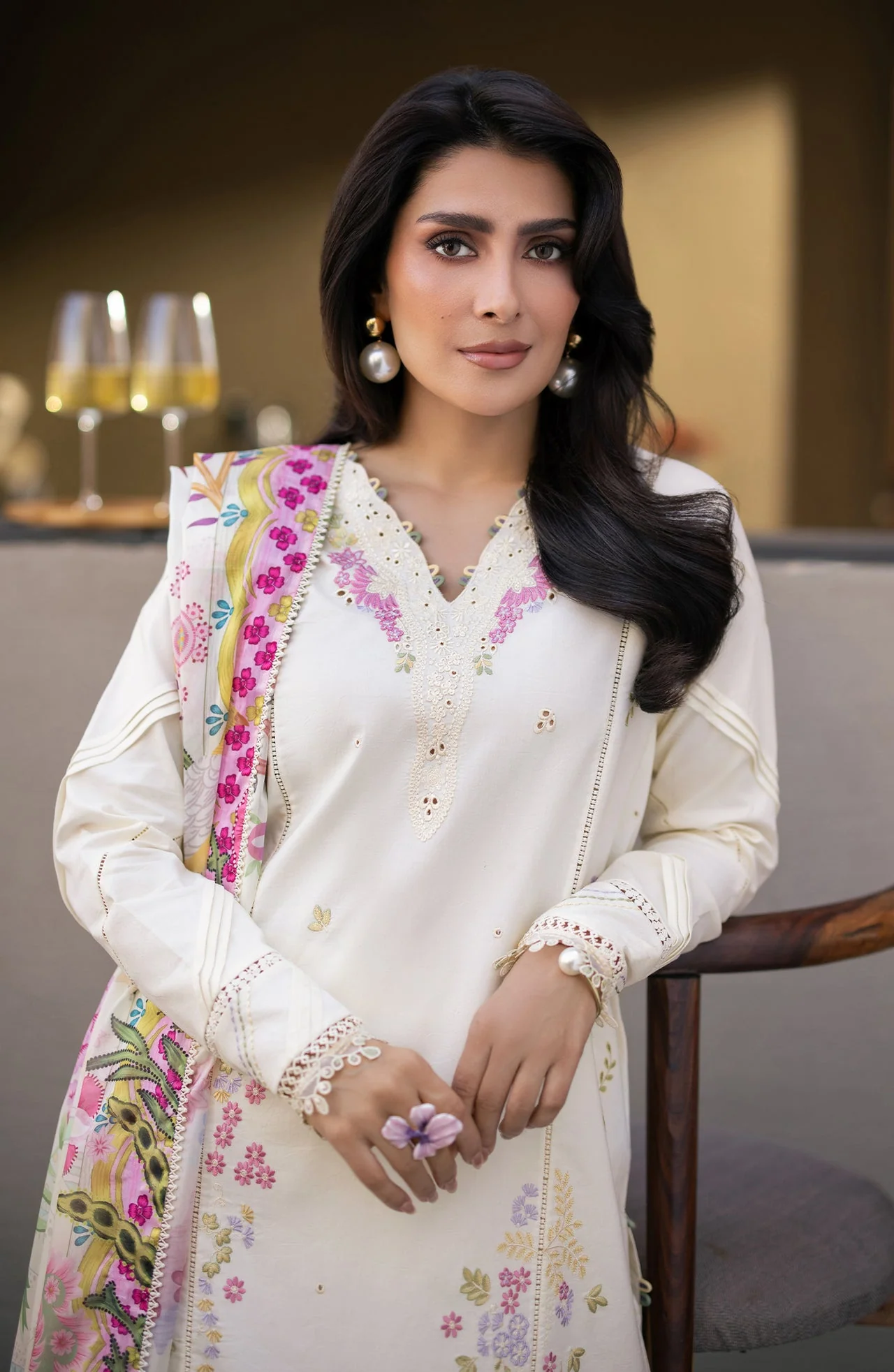 Afsanah Embroidered Lawn - Image 4