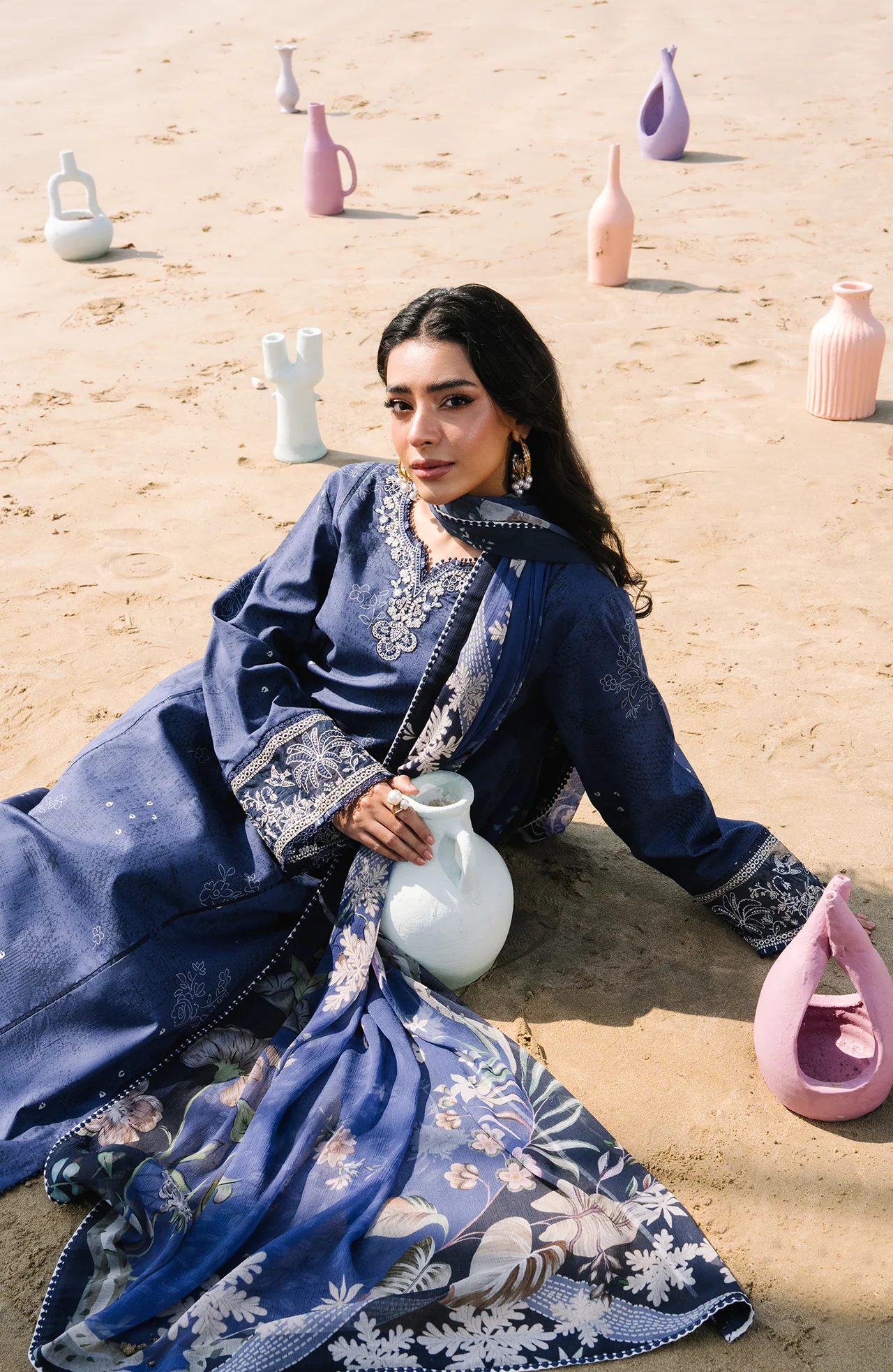 Afsanah Embroidered Lawn - Image 3