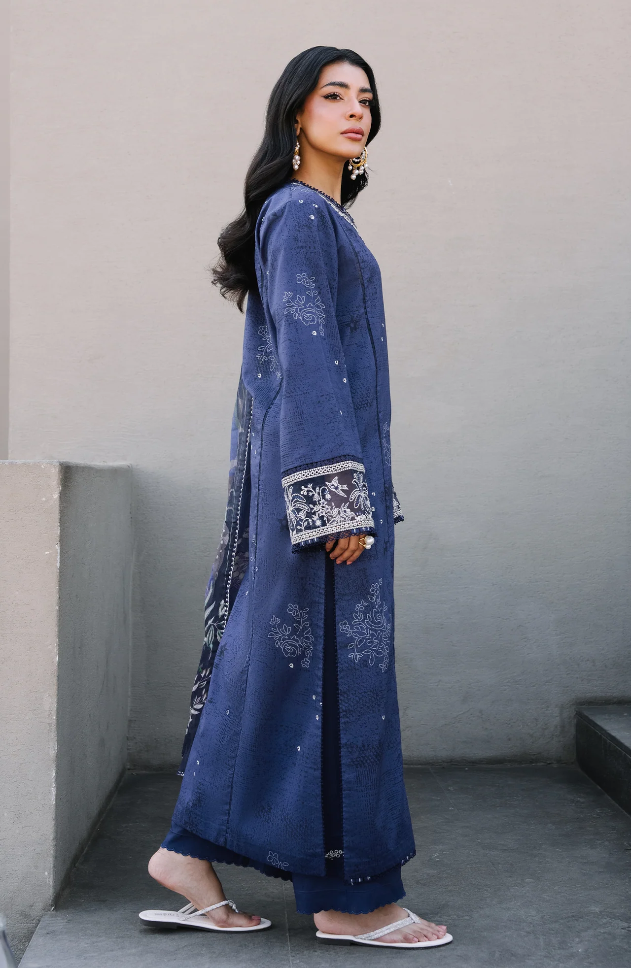 Afsanah Embroidered Lawn - Image 4
