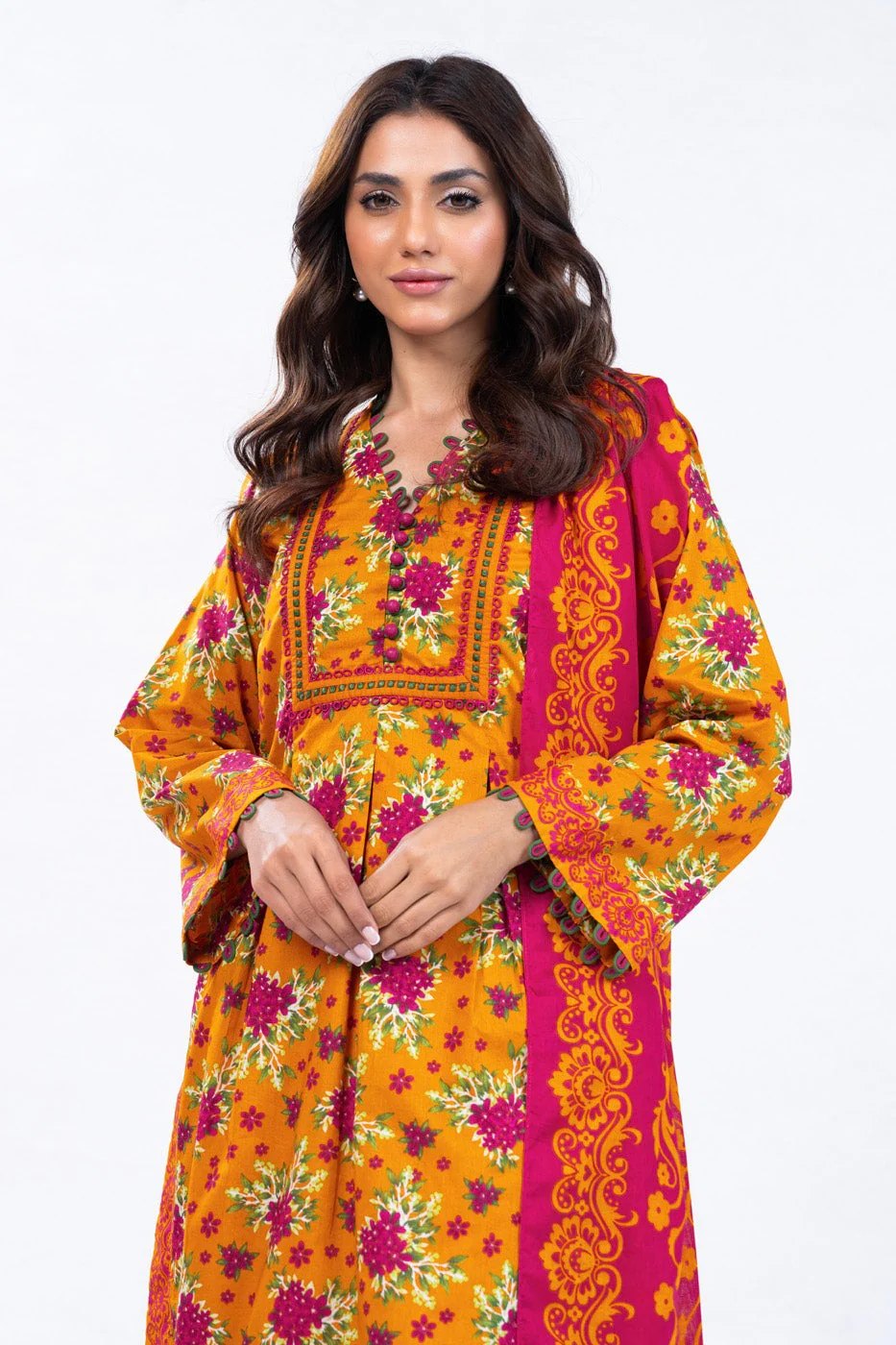 Alkaram Spring summer collection SS-12.1-24-2-Orange - Image 3