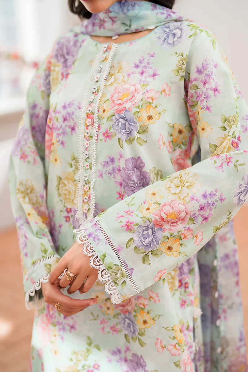 BAROQUE || EMBROIDERED PRINTED LAWN UF-631 - Image 3