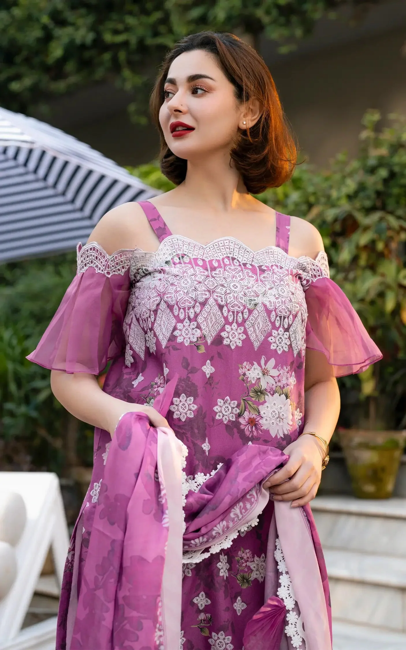 Chikankari digital printed lawn - Image 6