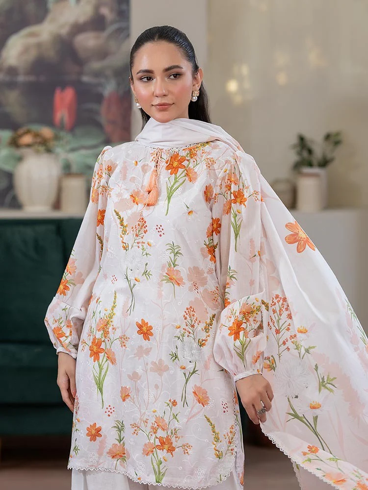 CHIKANKARI Digital Printed Lawn Suit - Image 4