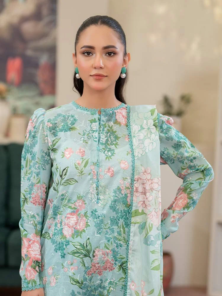 CHIKANKARI Digital Printed Lawn Suit - Image 5