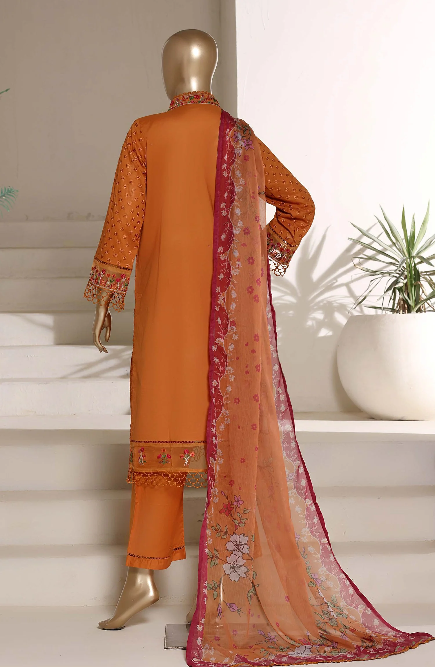 Chikankari Edit Embroidered Stitched 3 Piece Suit - Image 2