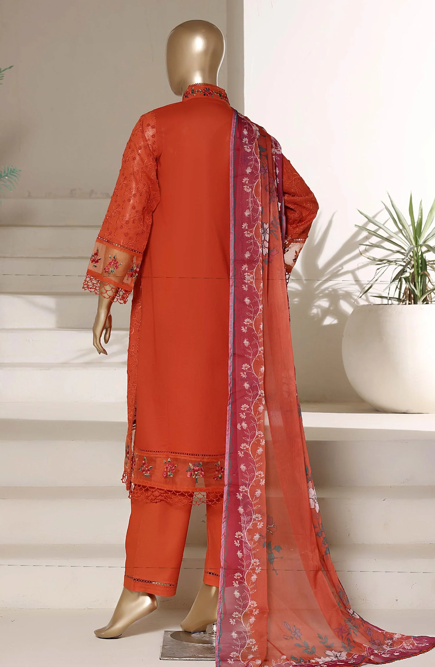 Chikankari Edit Embroidered Stitched 3 Piece Suit - Image 2