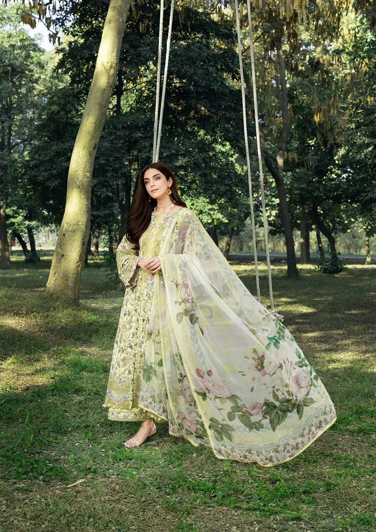 CHIKANKARI PRINTS WITH CHIFFON DUPATTA - Image 3