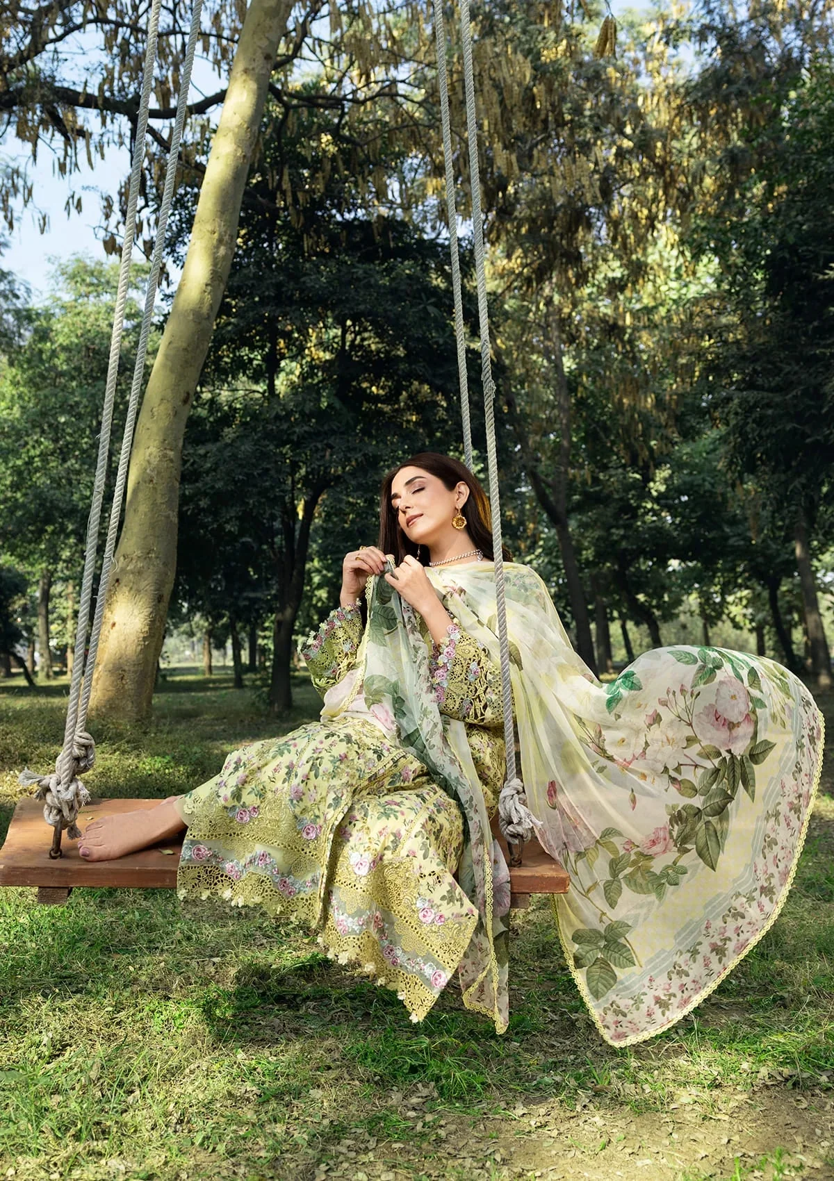 CHIKANKARI PRINTS WITH CHIFFON DUPATTA - Image 7