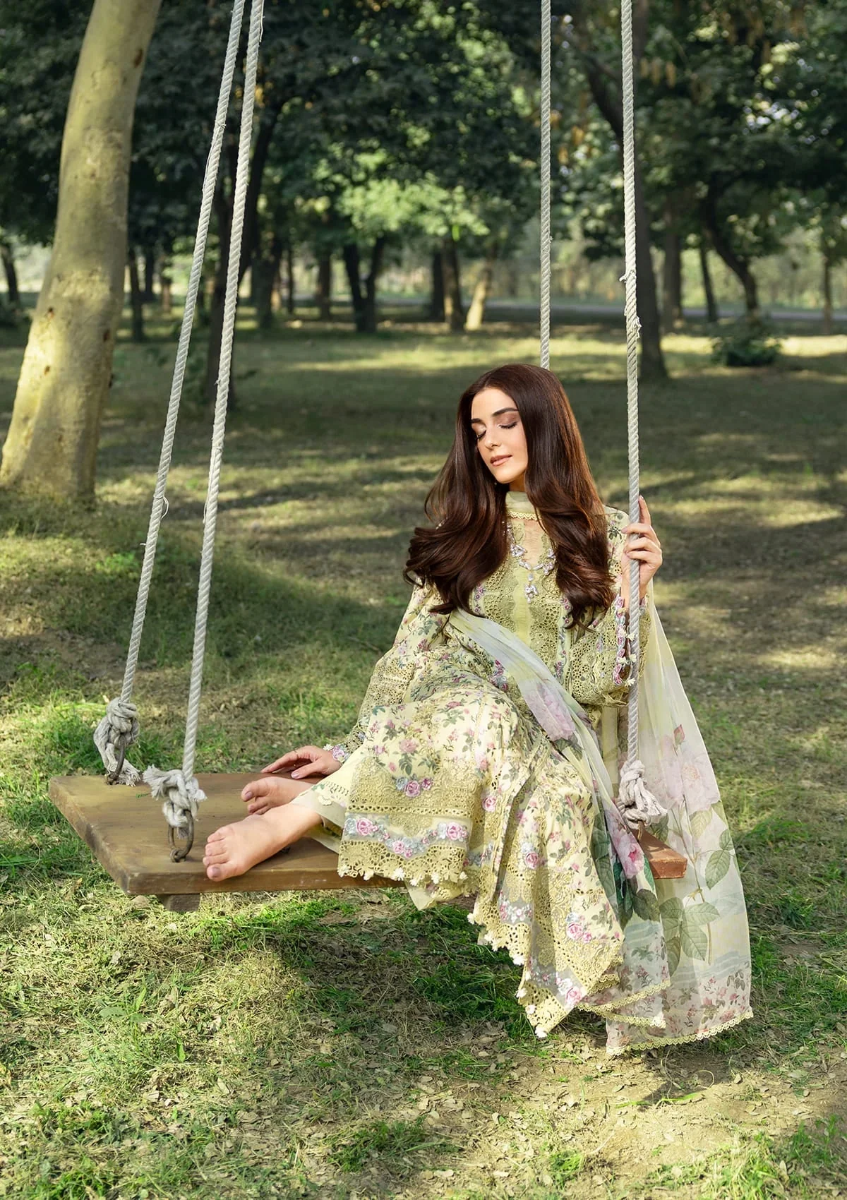 CHIKANKARI PRINTS WITH CHIFFON DUPATTA - Image 8