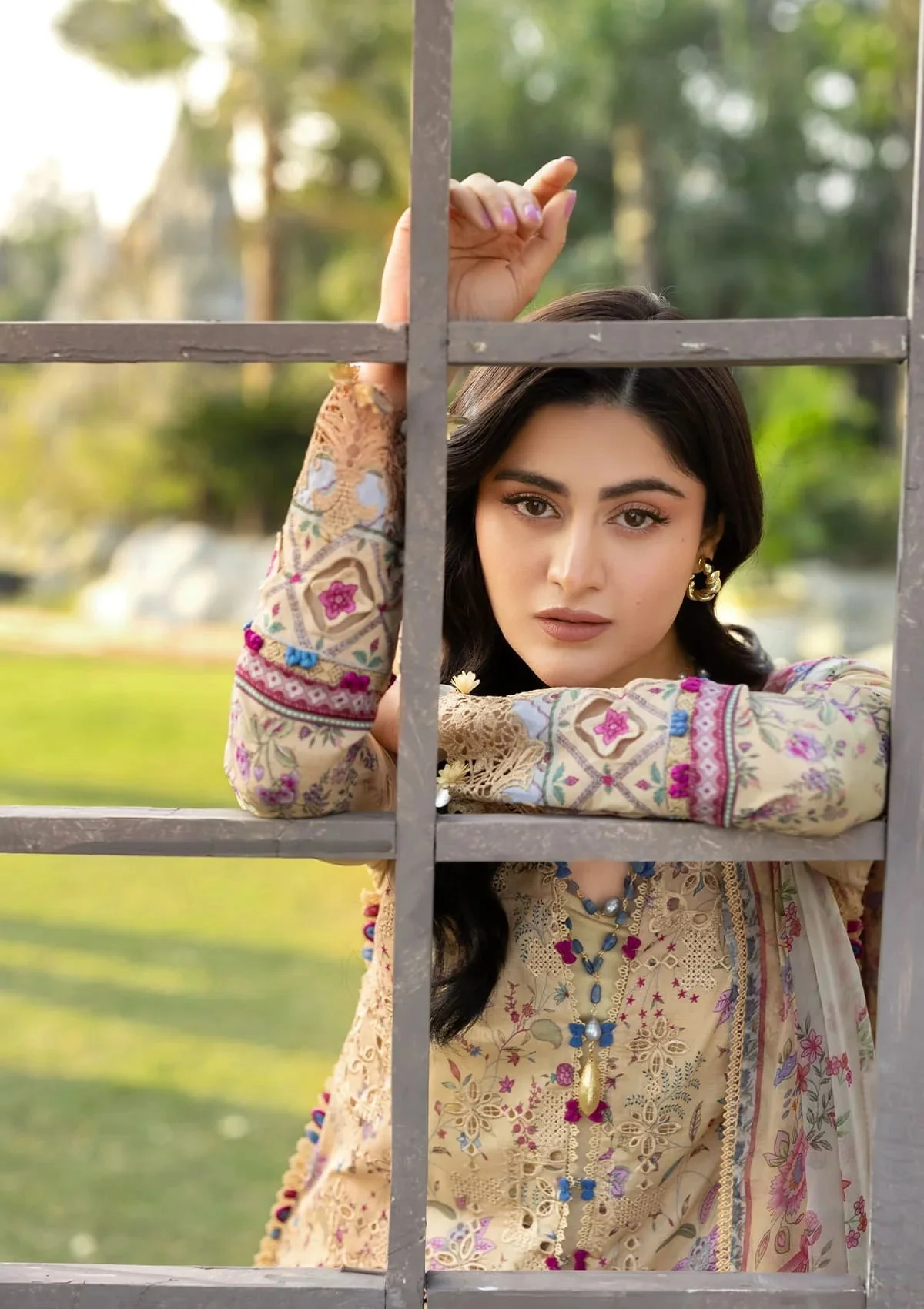CHIKANKARI PRINTS WITH CHIFFON DUPATTA - Image 6