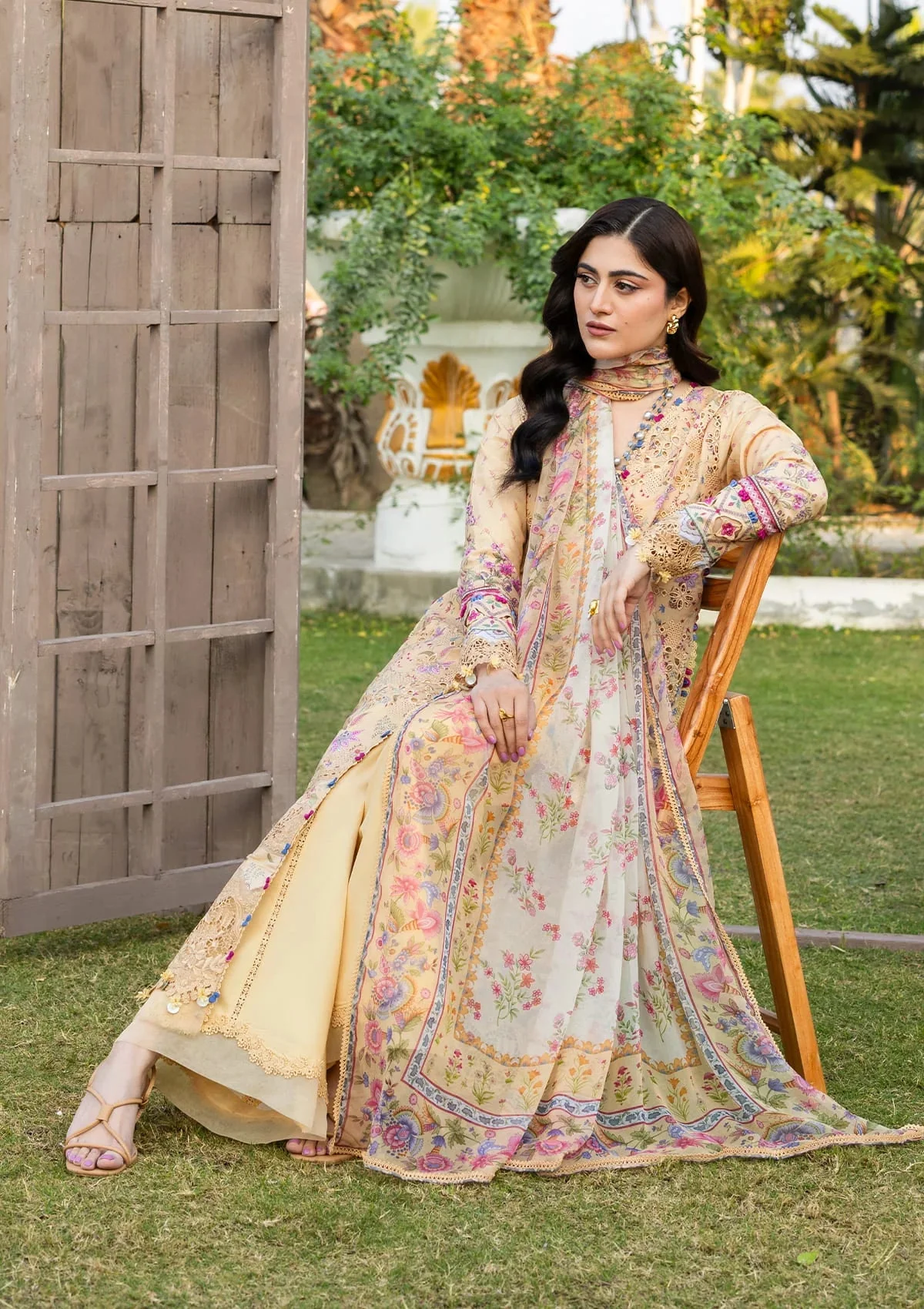 CHIKANKARI PRINTS WITH CHIFFON DUPATTA - Image 7
