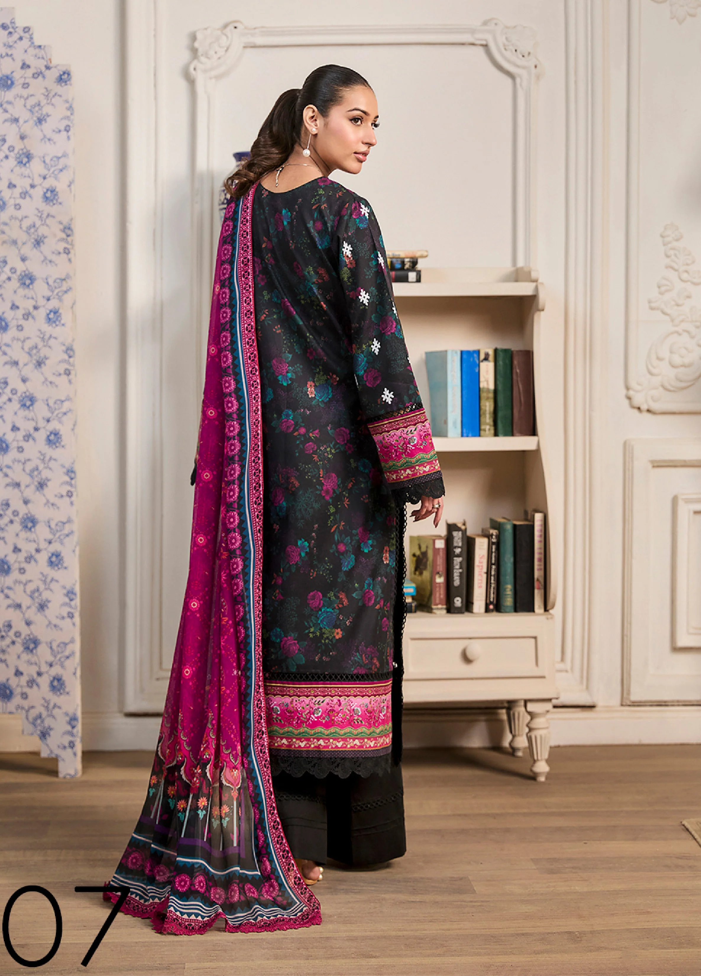 Chikenkari Print Lawn 3 Piece - Image 2