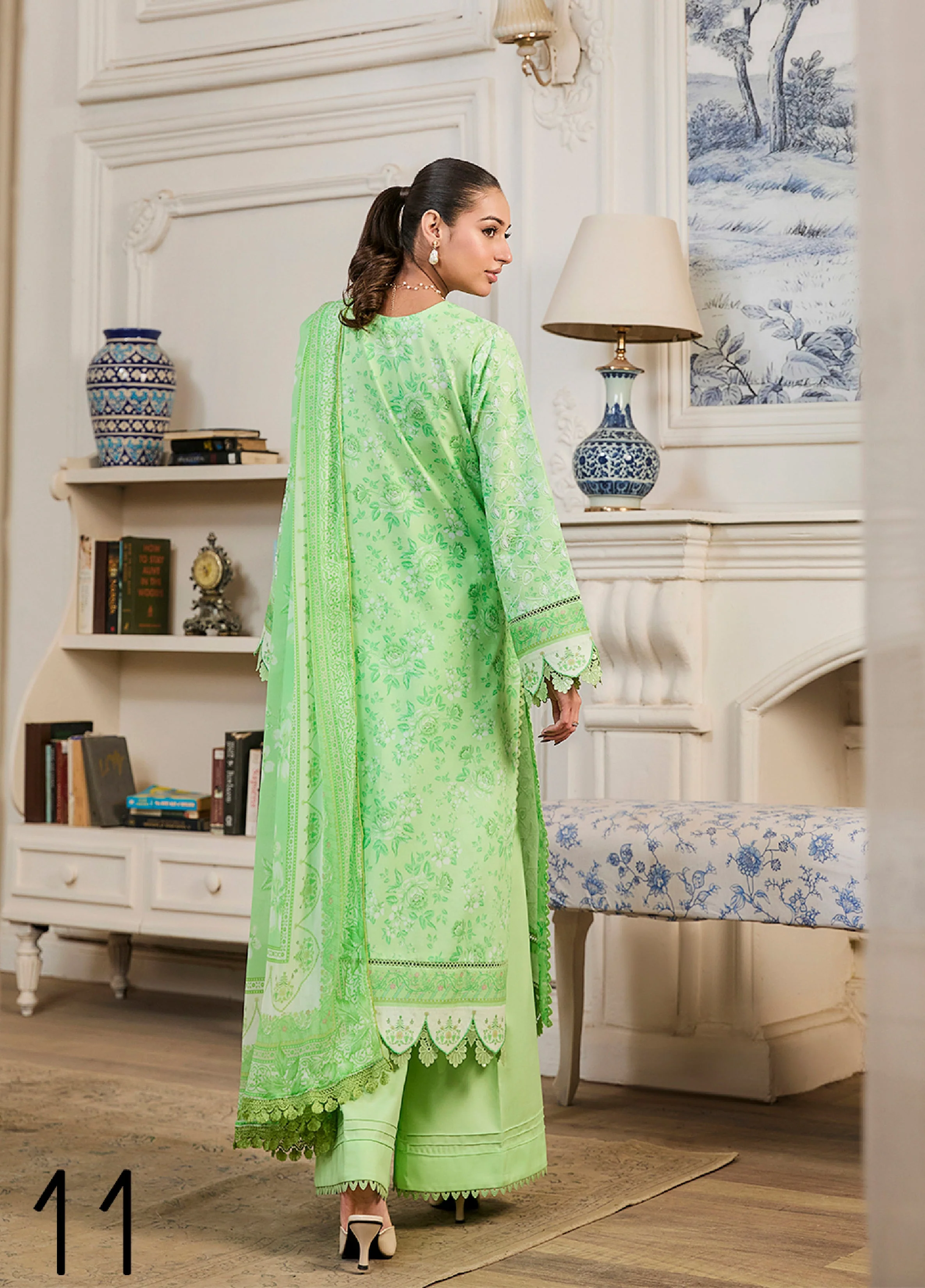 Chikenkari Print Lawn 3 Piece - Image 2