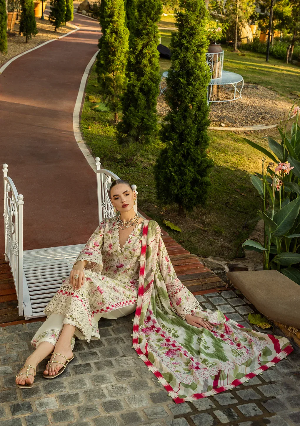 Digital Printed Chikankari Lawn - Image 3