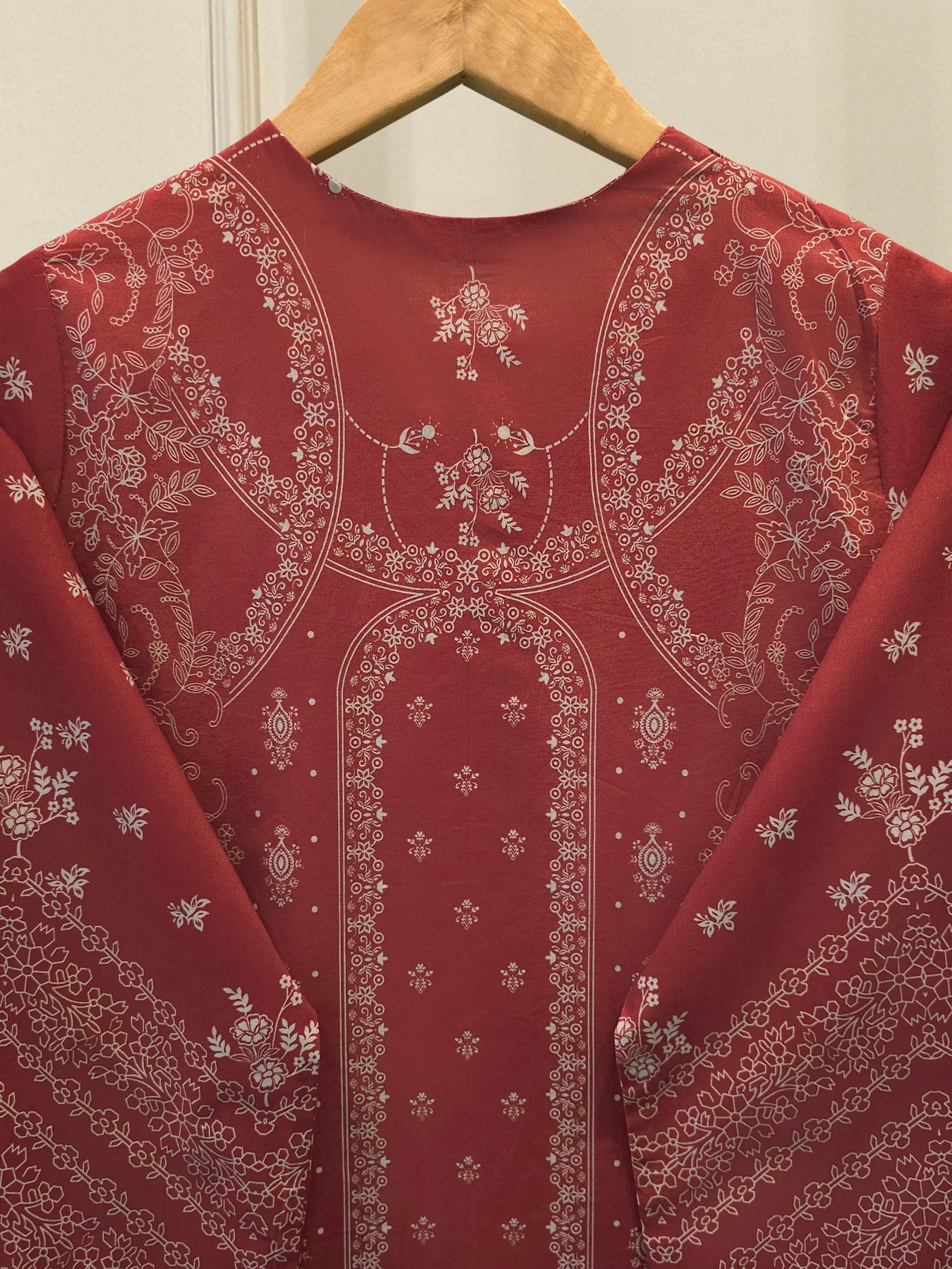Digital Printed Embroidered Cambric Shirt - Image 4