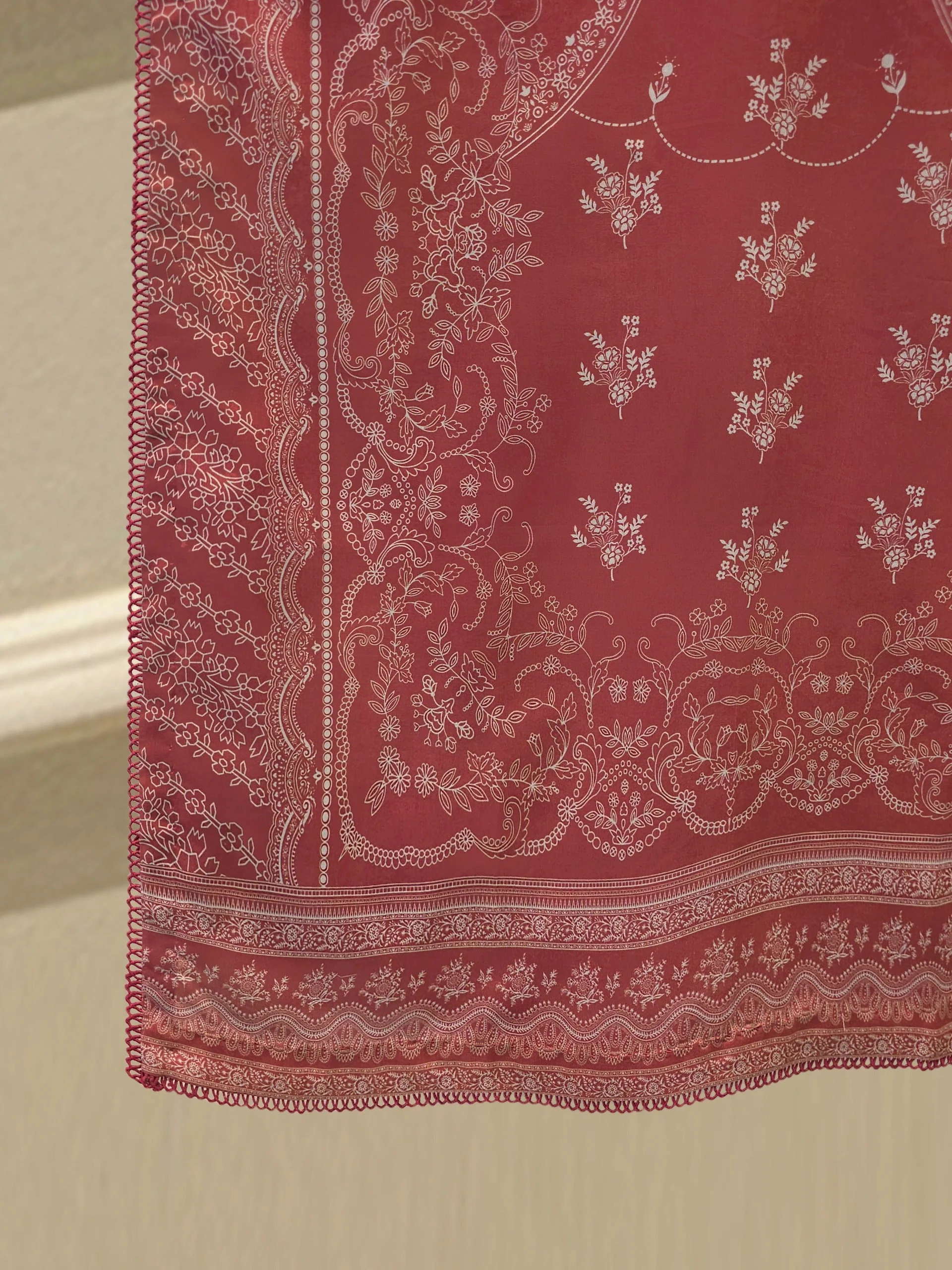 Digital Printed Embroidered Cambric Shirt - Image 5