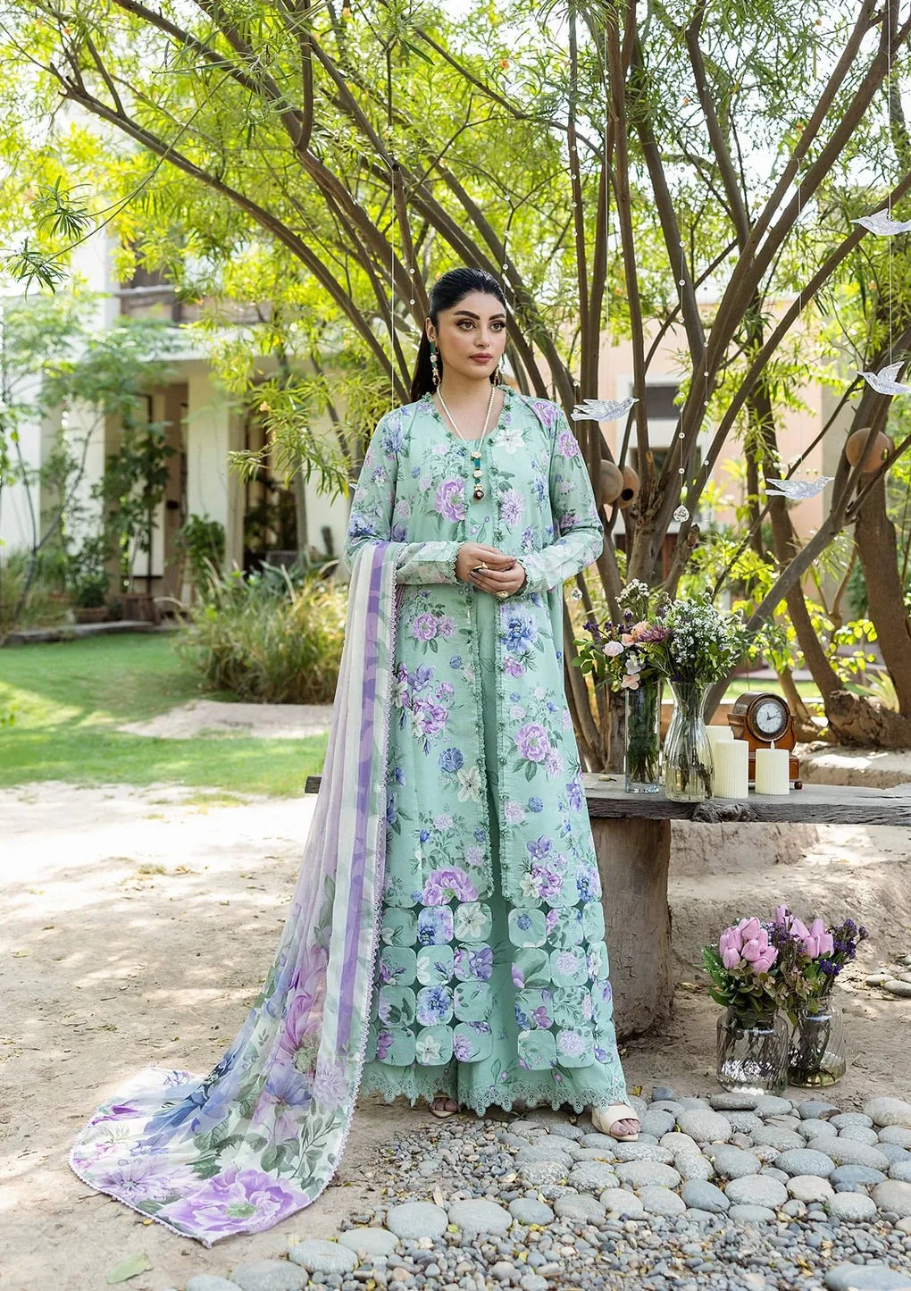 Elaf Prints with Chiffon Dupatta - Image 4