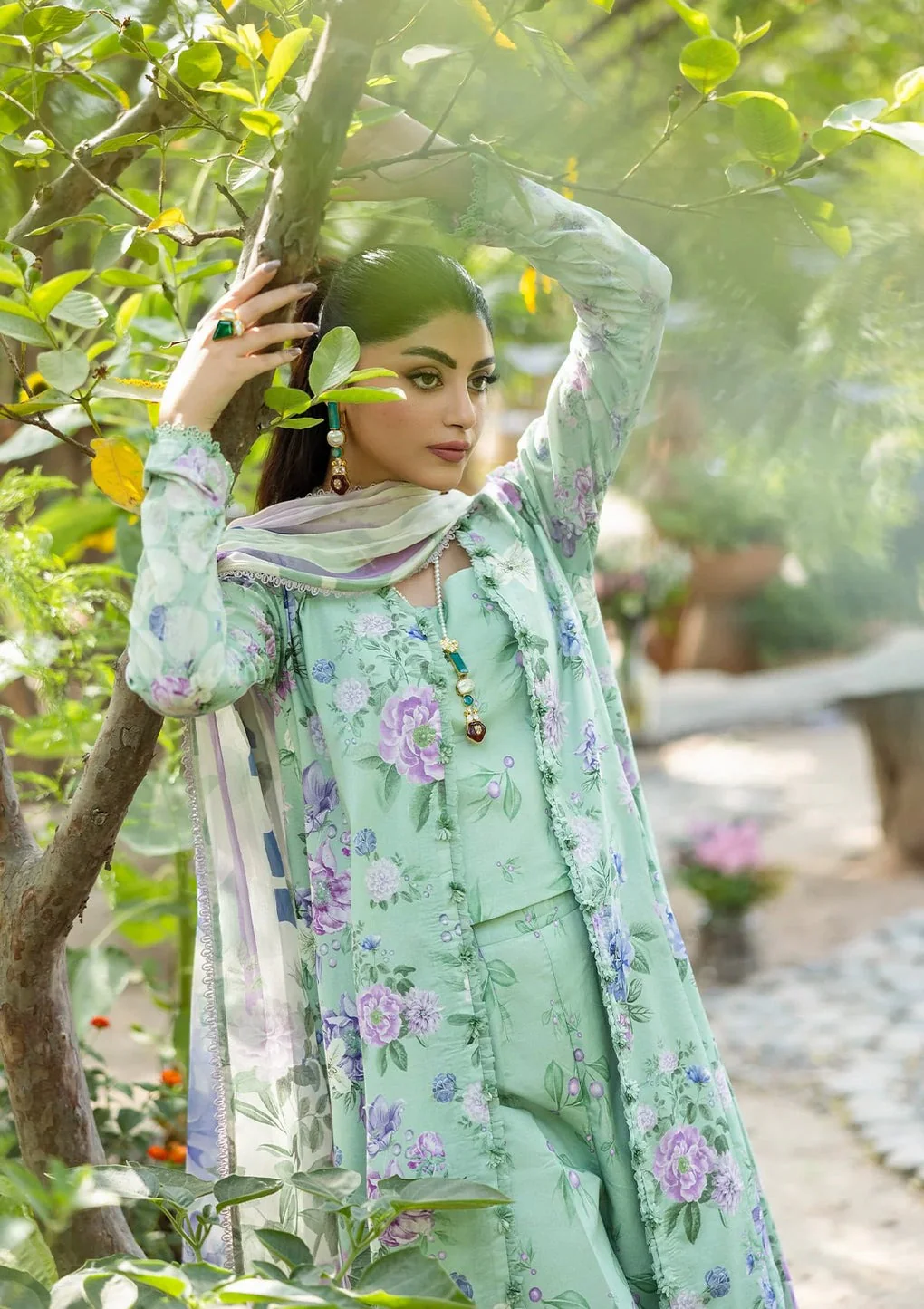 Elaf Prints with Chiffon Dupatta - Image 5