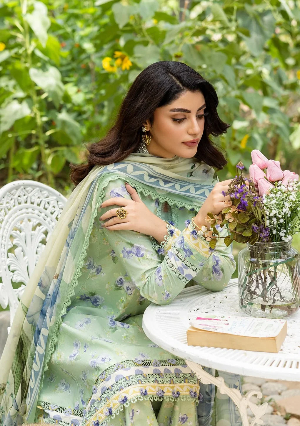 Elaf Prints with Chiffon Dupatta - Image 4