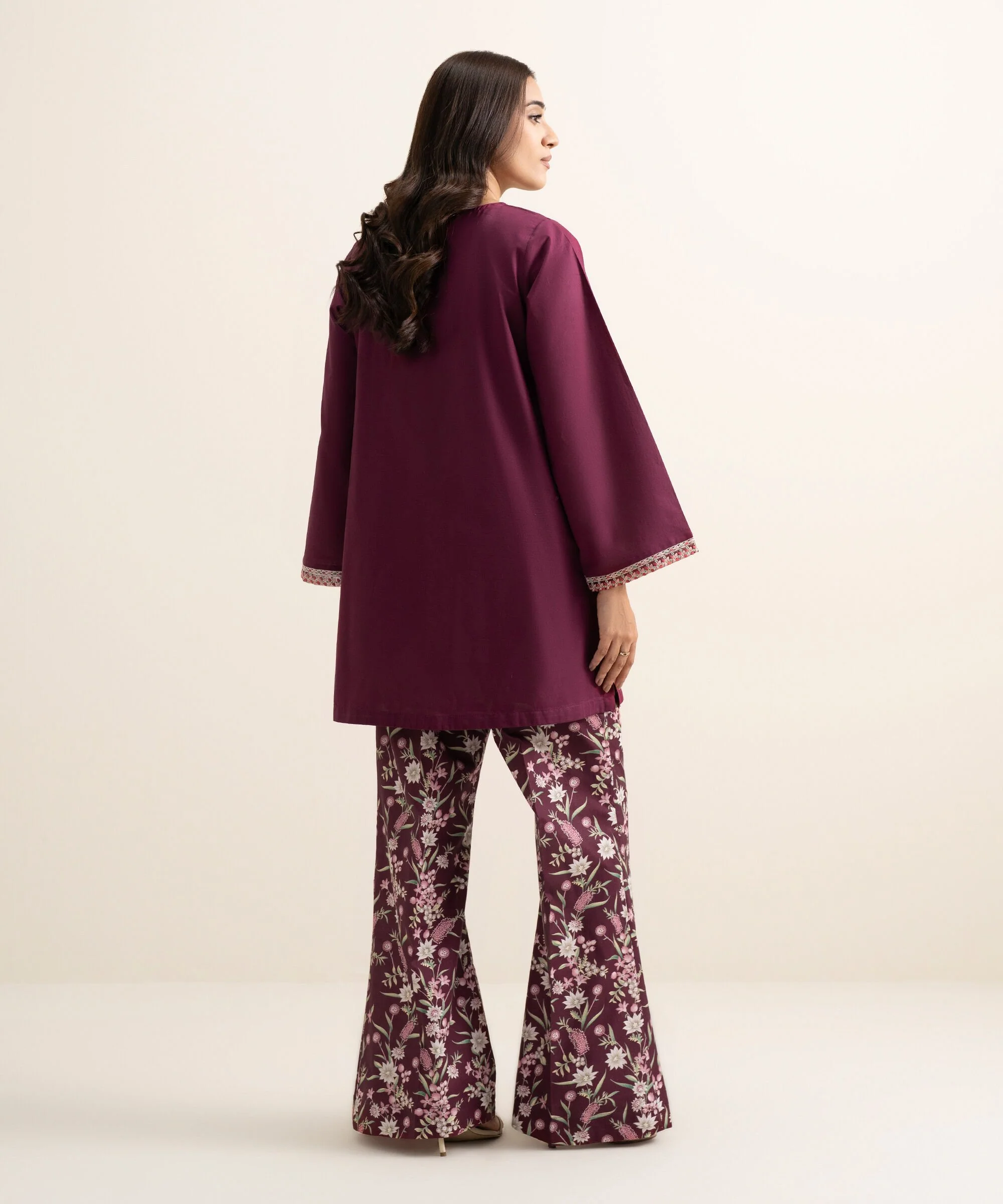 Embroidered Cambric Shirt With Pant - Image 2