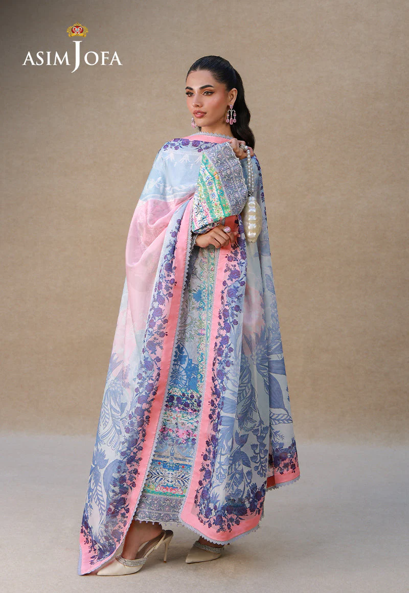 Embroidered Charmeuse Silk Unstitched 3 Pcs