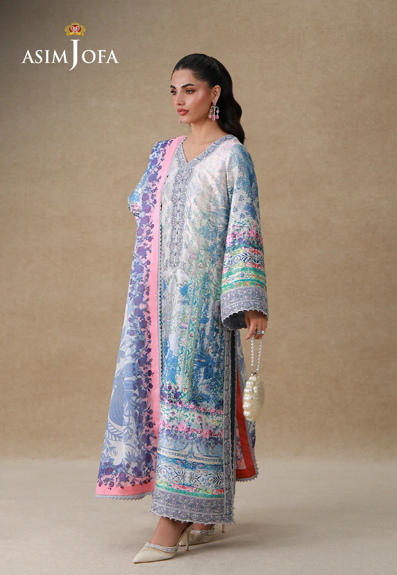 Embroidered Charmeuse Silk Unstitched 3 Pcs - Image 2