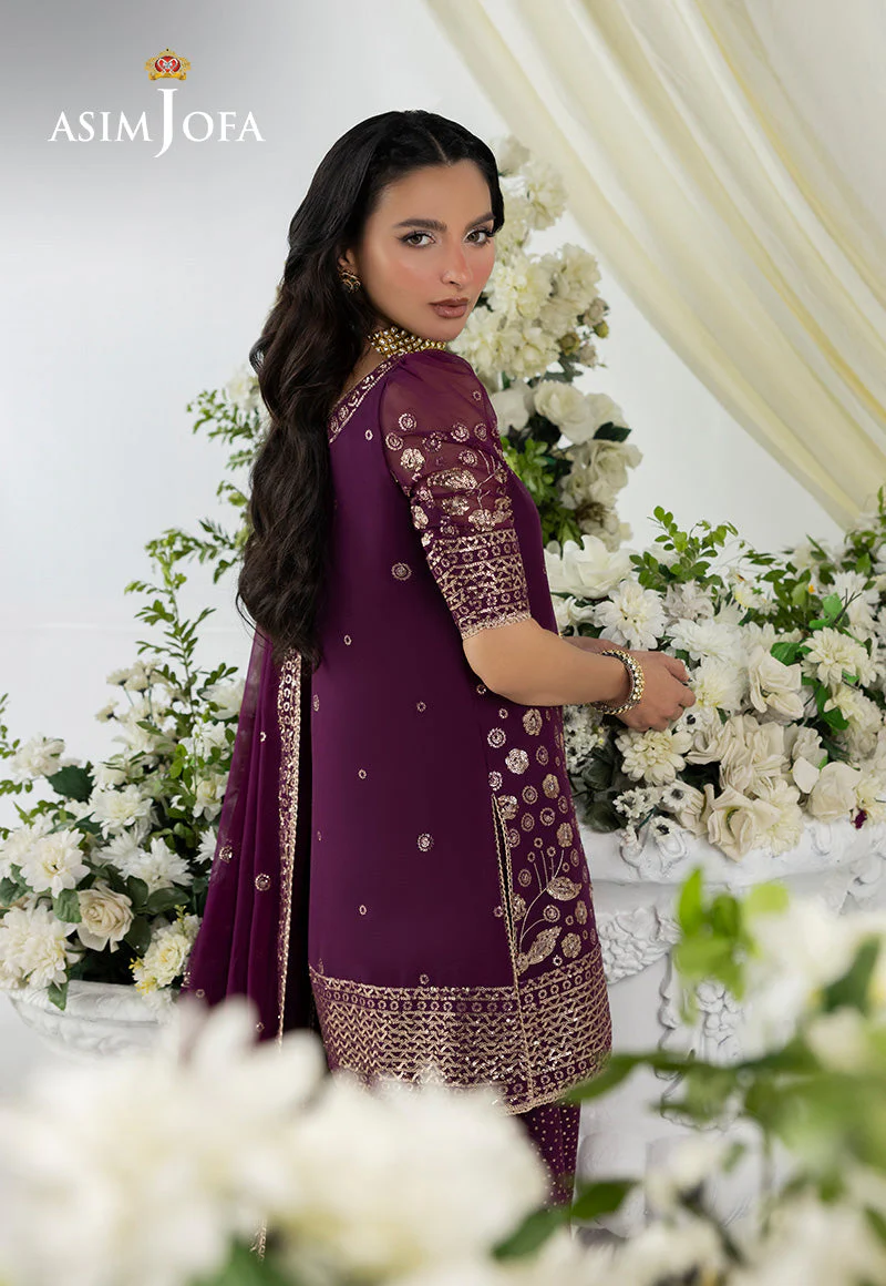 EMBROIDERED CHIFFON UNSTITCHED 3 PCS - Image 3