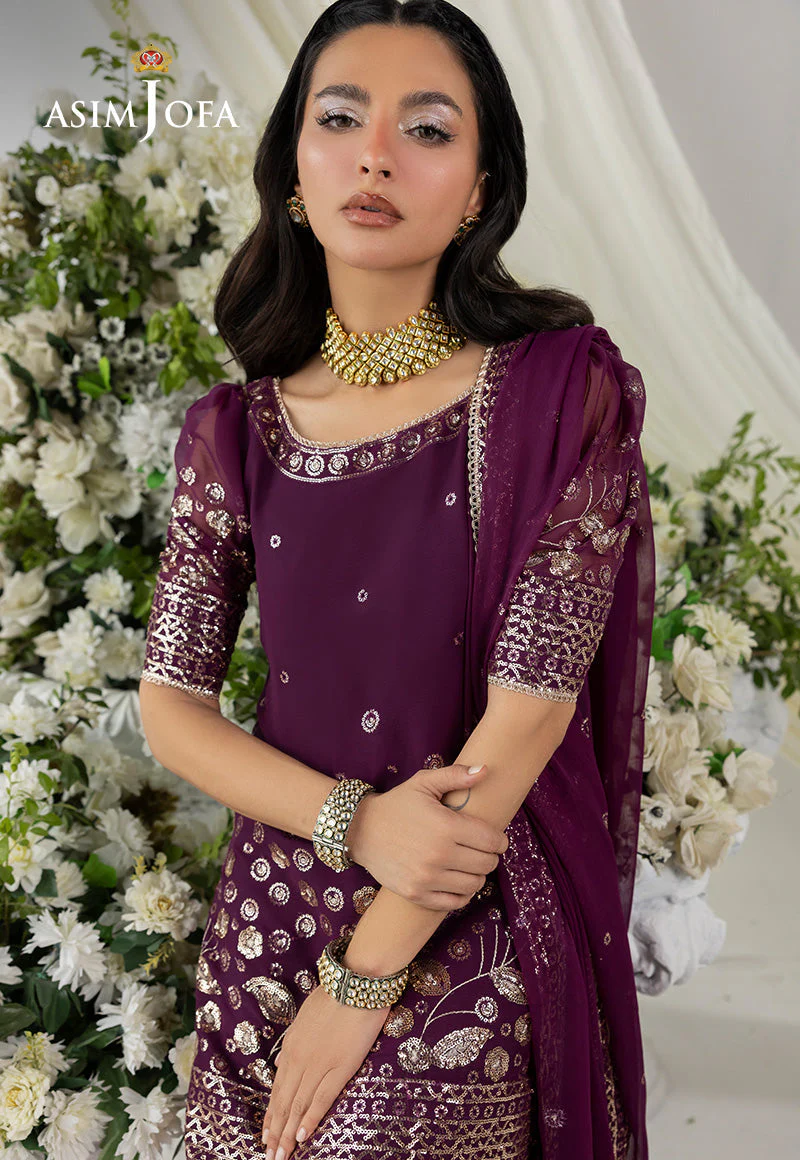 EMBROIDERED CHIFFON UNSTITCHED 3 PCS - Image 4