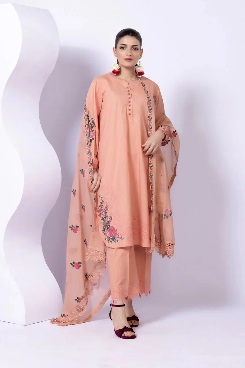 Embroidered | Cotton Dobby 3 piece - Image 4